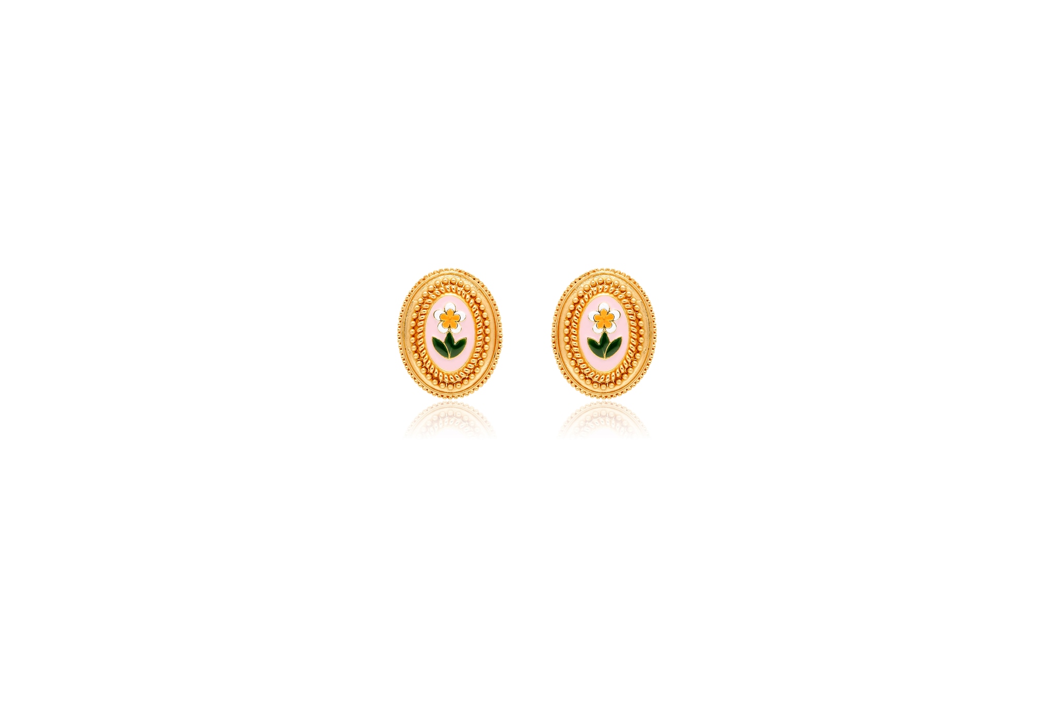 GOLD DAISY STUD EARRINGS