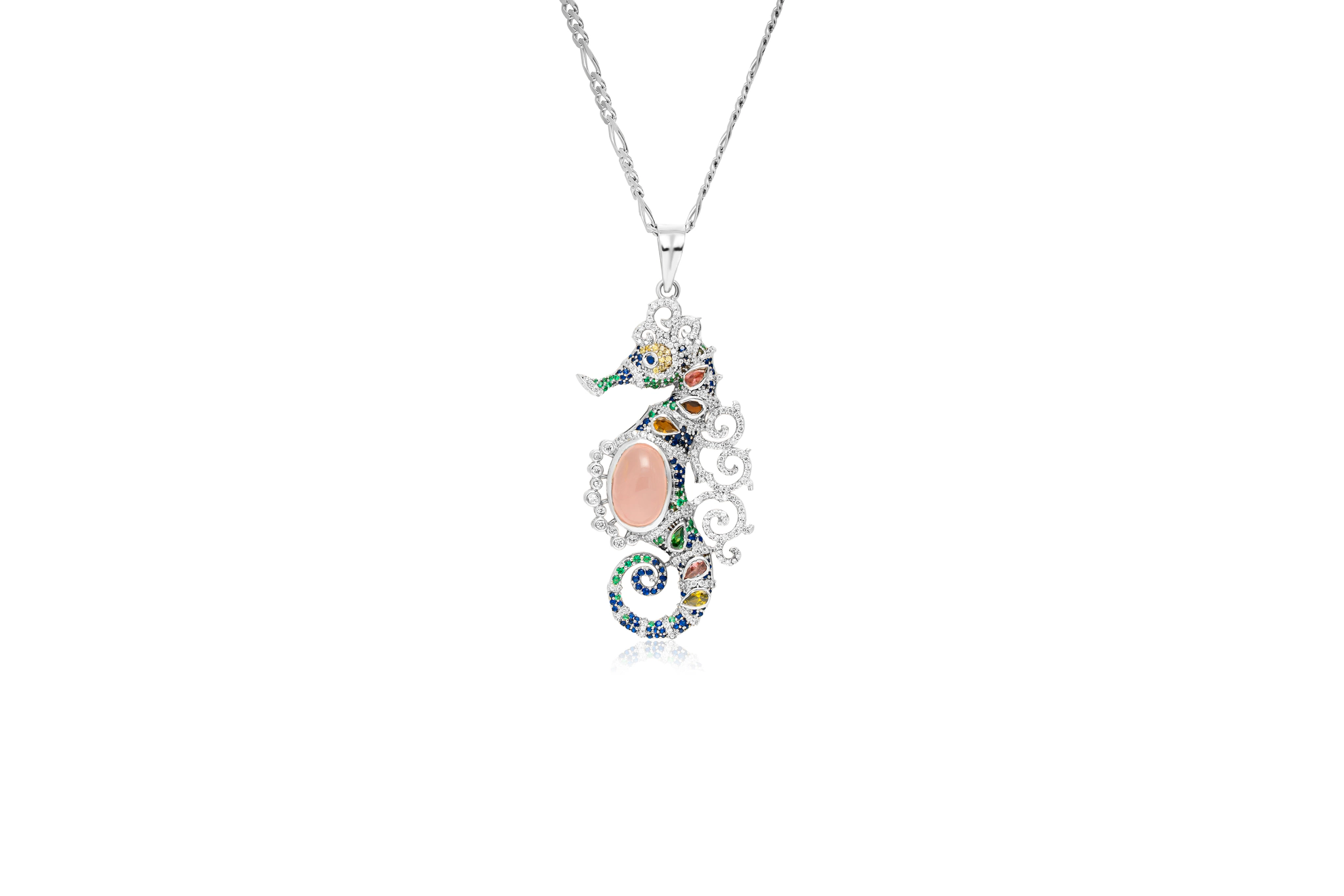 Sparkling sea horse silver pendant – handcrafted silver PENDANTS
