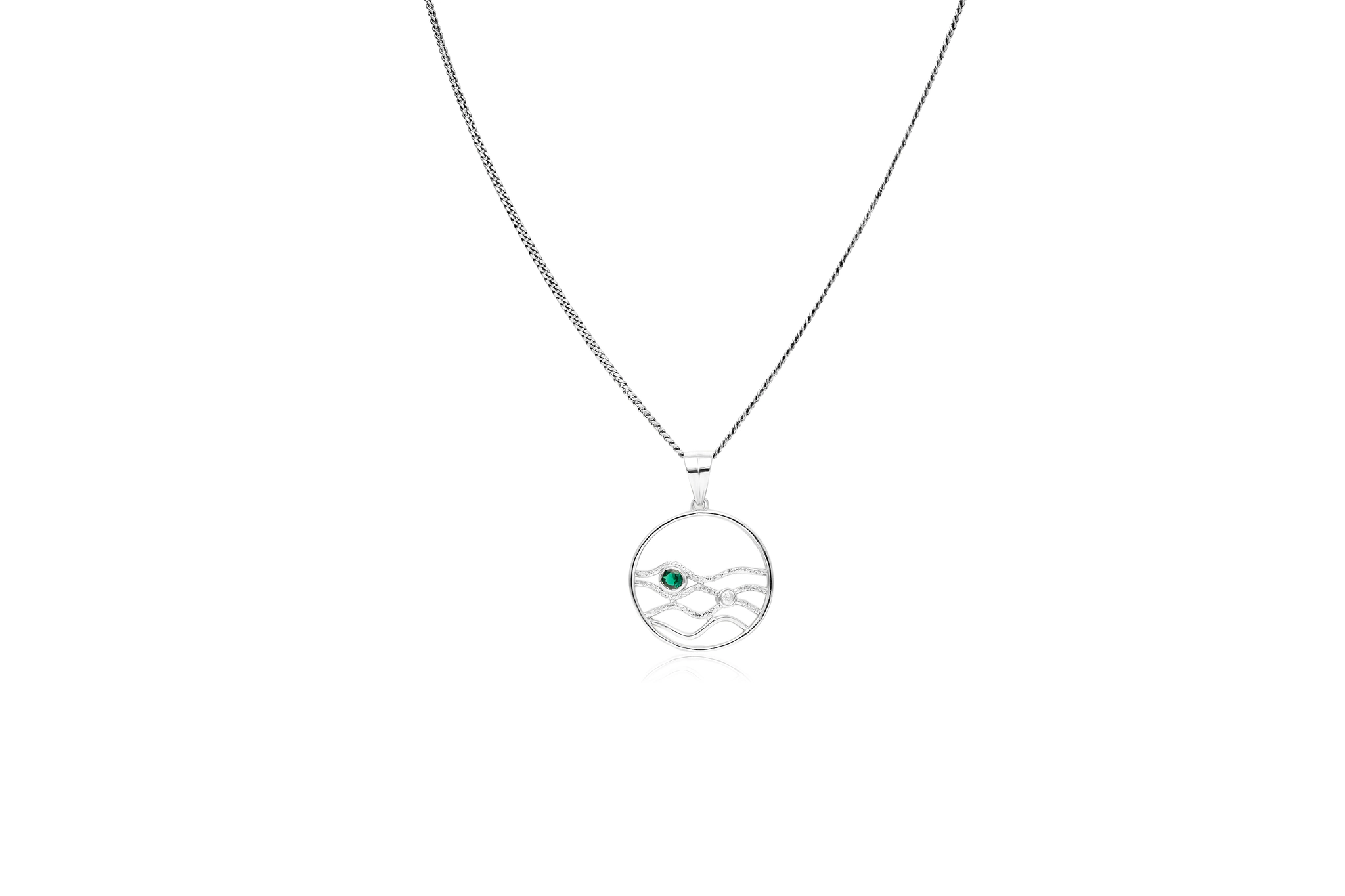 Wavy Art Silver Pendant