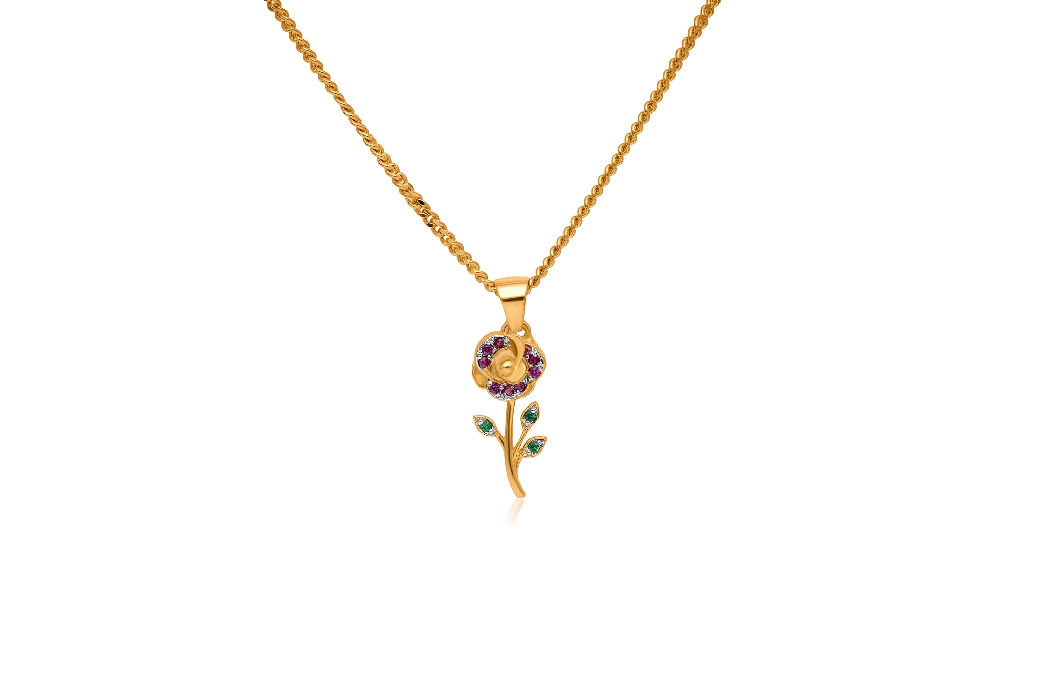 ENCHANTING SILVER ROSE PENDANT SET