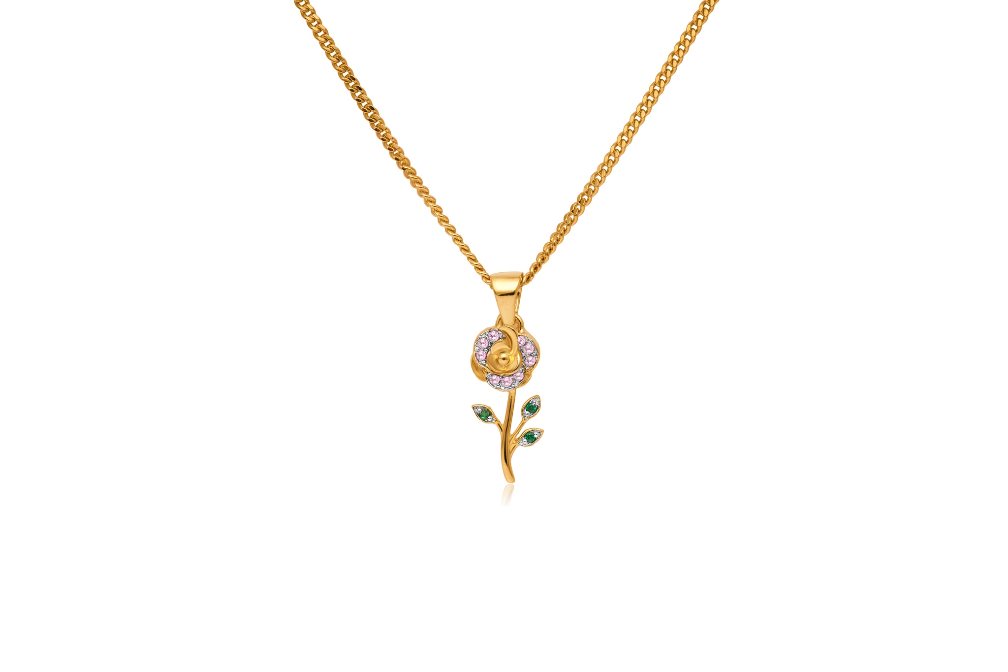 ENCHANTING SILVER ROSE PENDANT SET