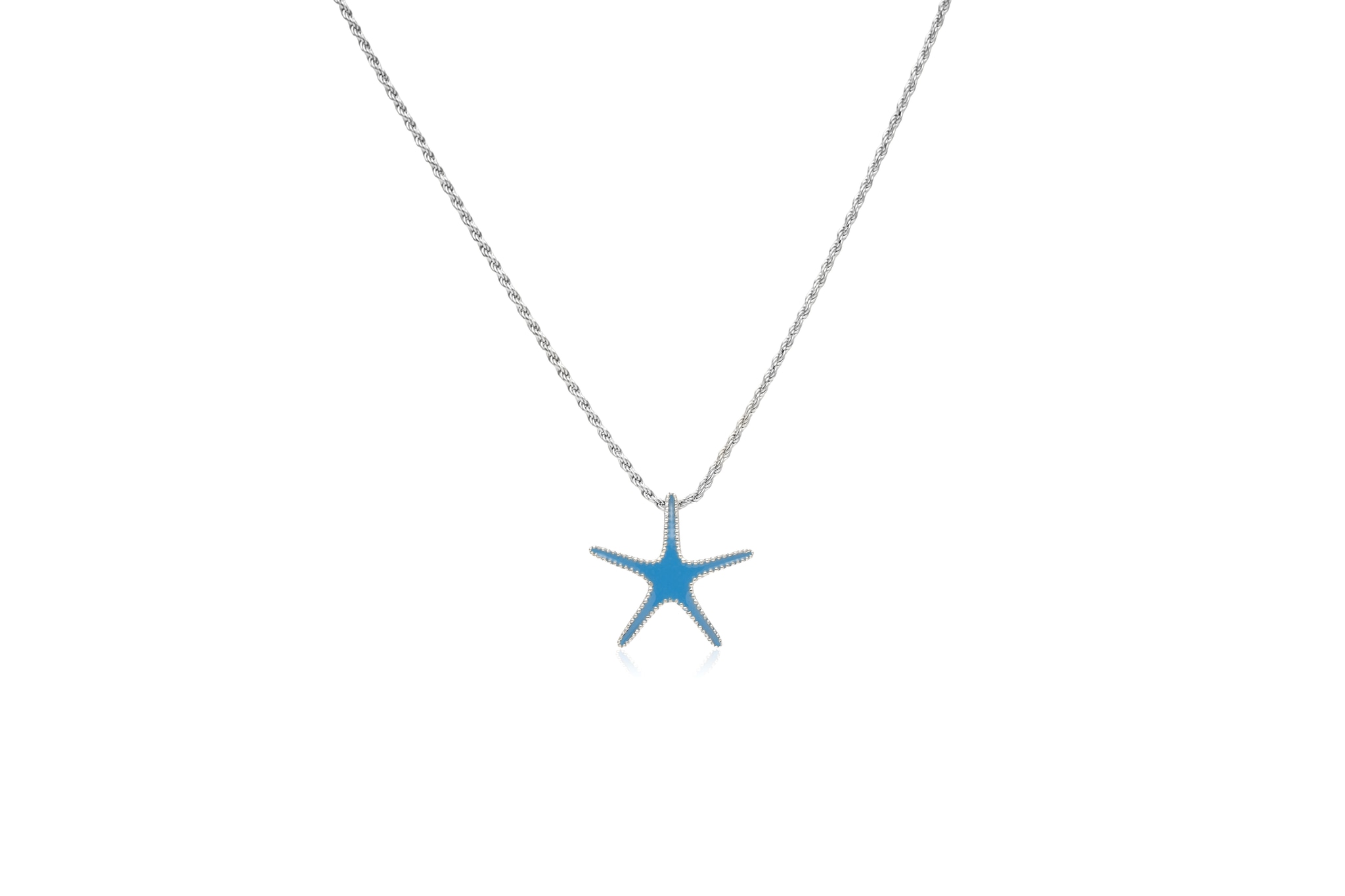 SILVER STARFISH PENDANT SET