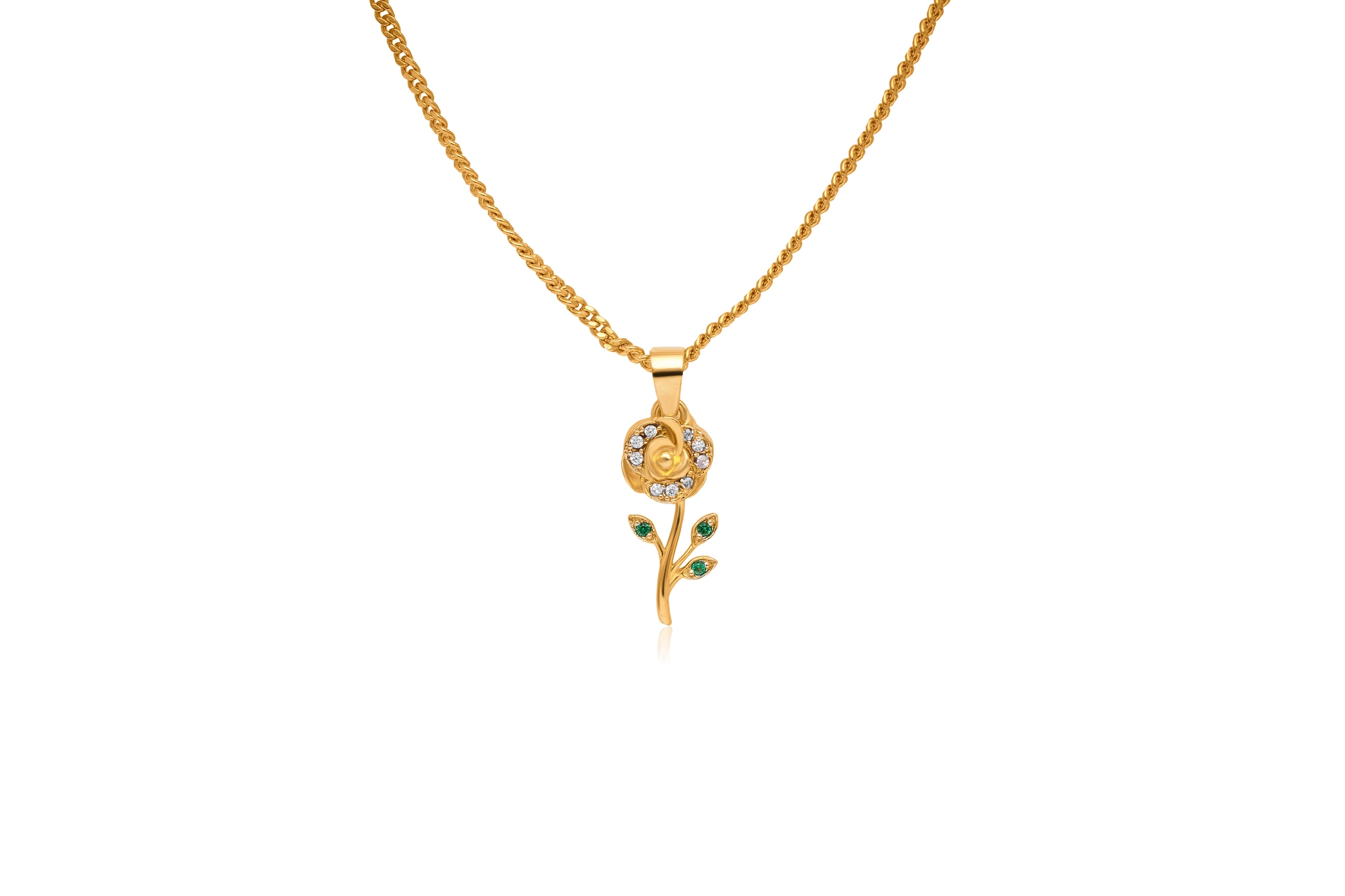 ENCHANTING SILVER ROSE PENDANT SET