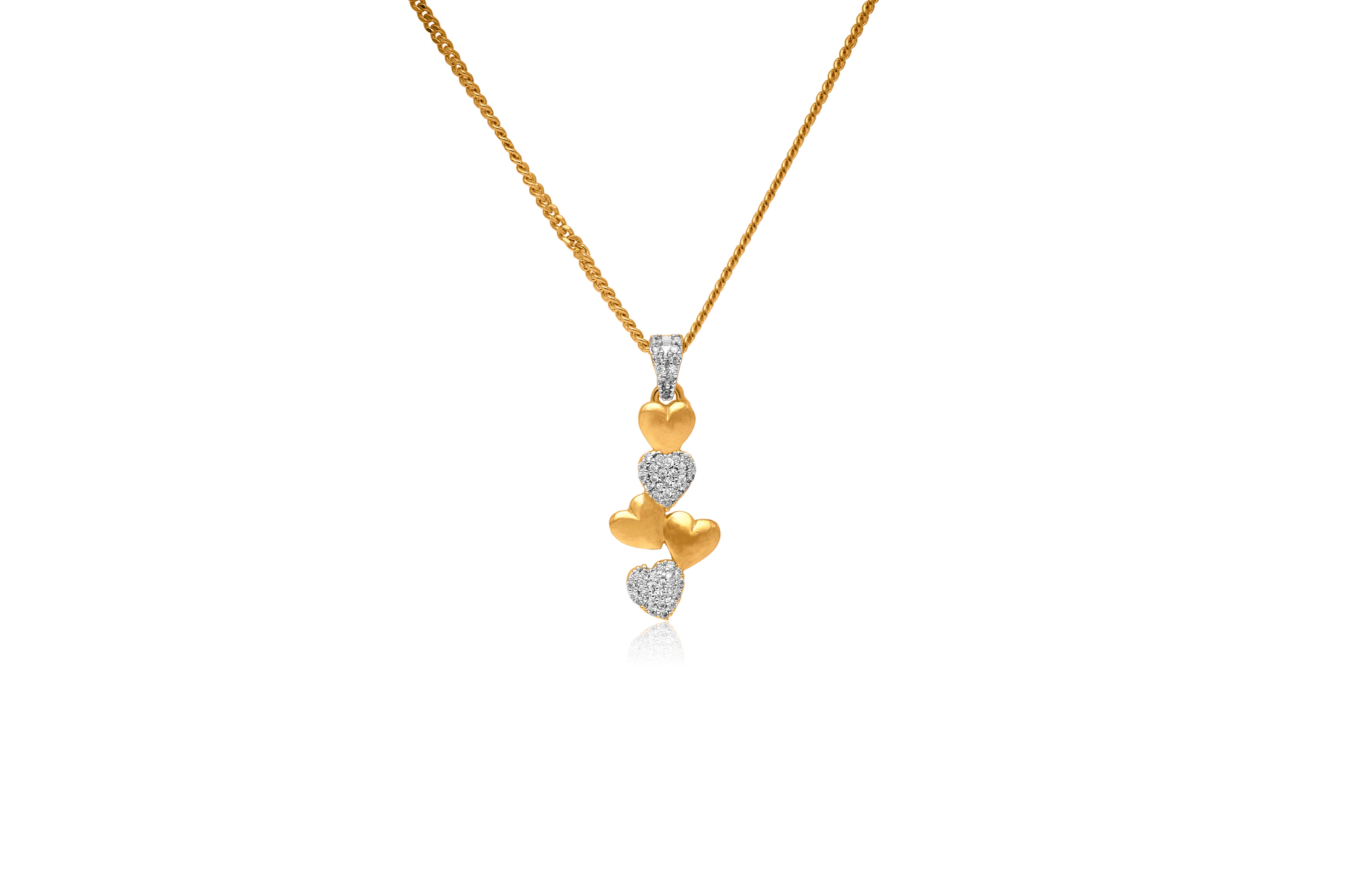 SHIMMERING HEARTS SILVER PENDANT SET