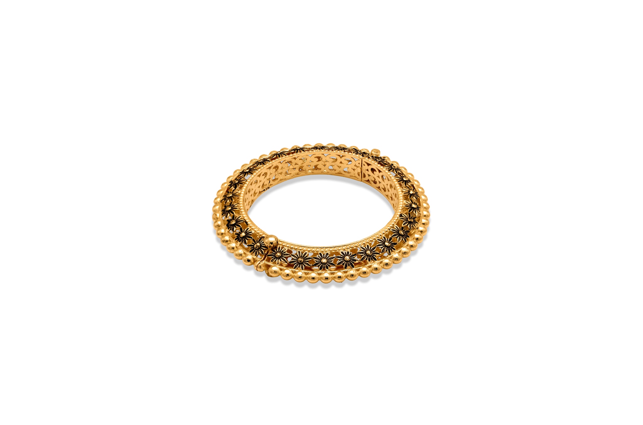 CARVED GOLD KADA