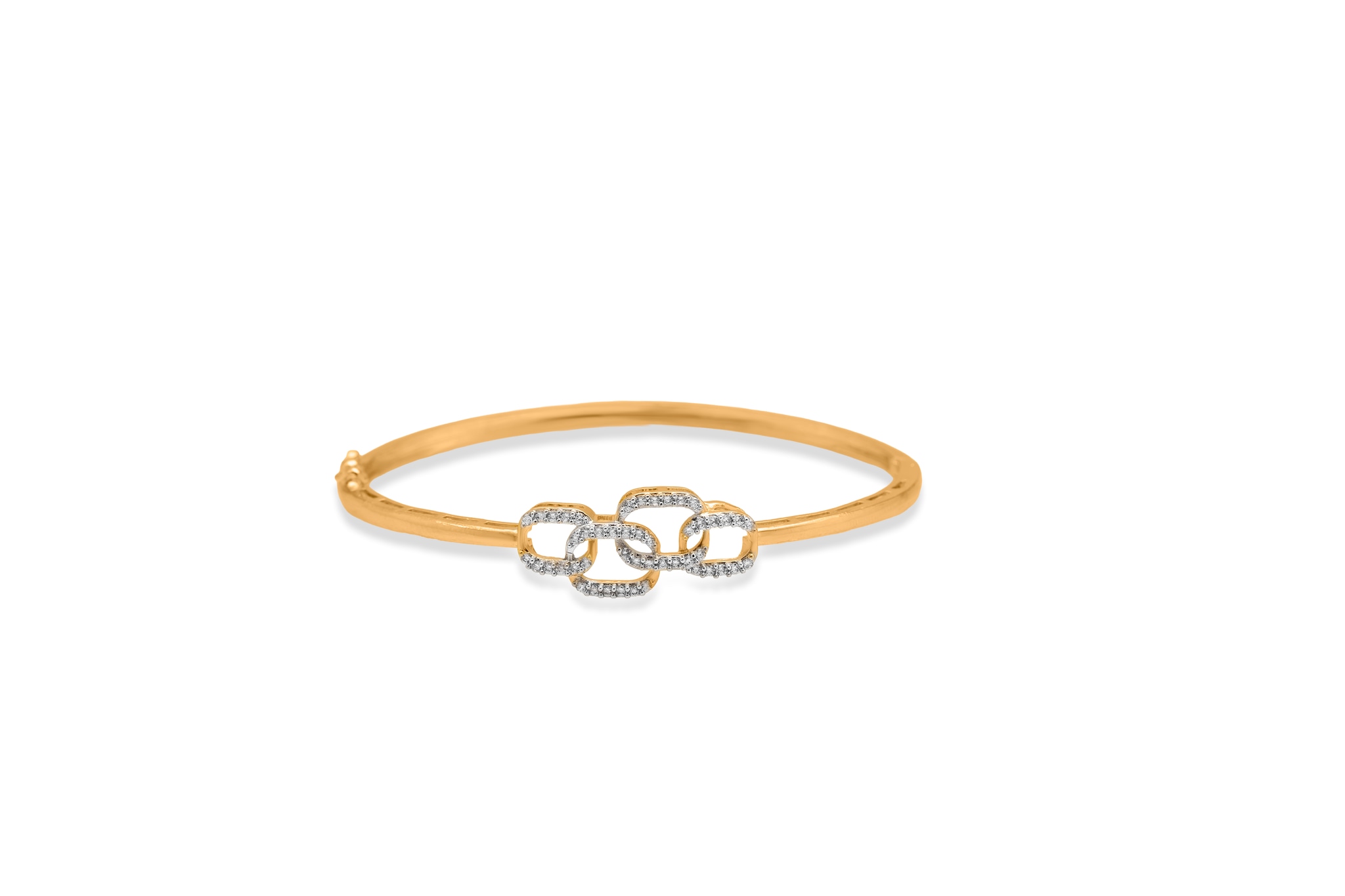 LUSTRE LINK DIAMOND BANGLE (18K WITH NATURAL DIAMONDS)