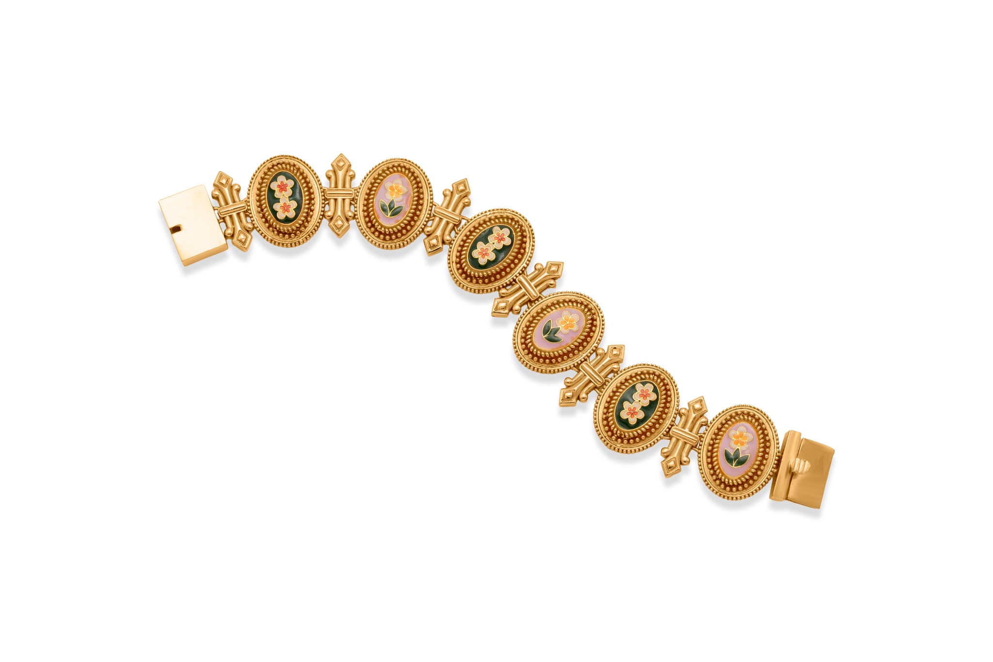 ENCHANTED FLORAL MOSAIC GOLD BRACELET