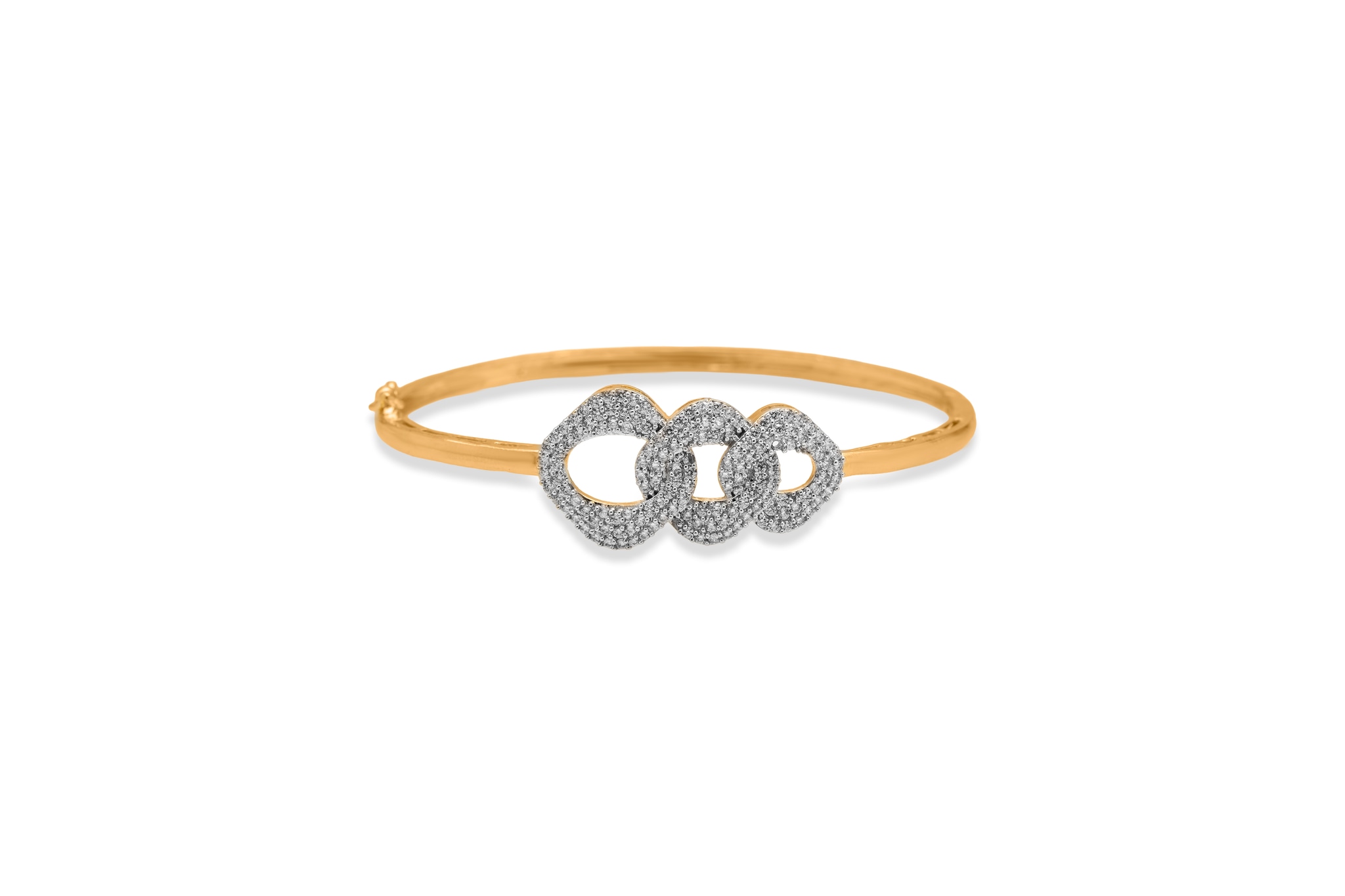 LINKED RADIANCE DIAMOND BANGLE (18K WITH NATURAL DIAMONDS)