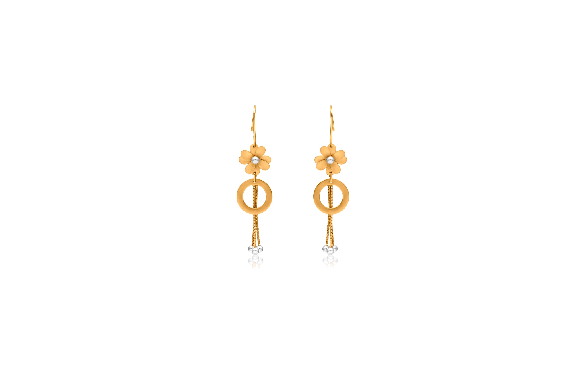 FLORAL ORBIT GOLD EARRINGS