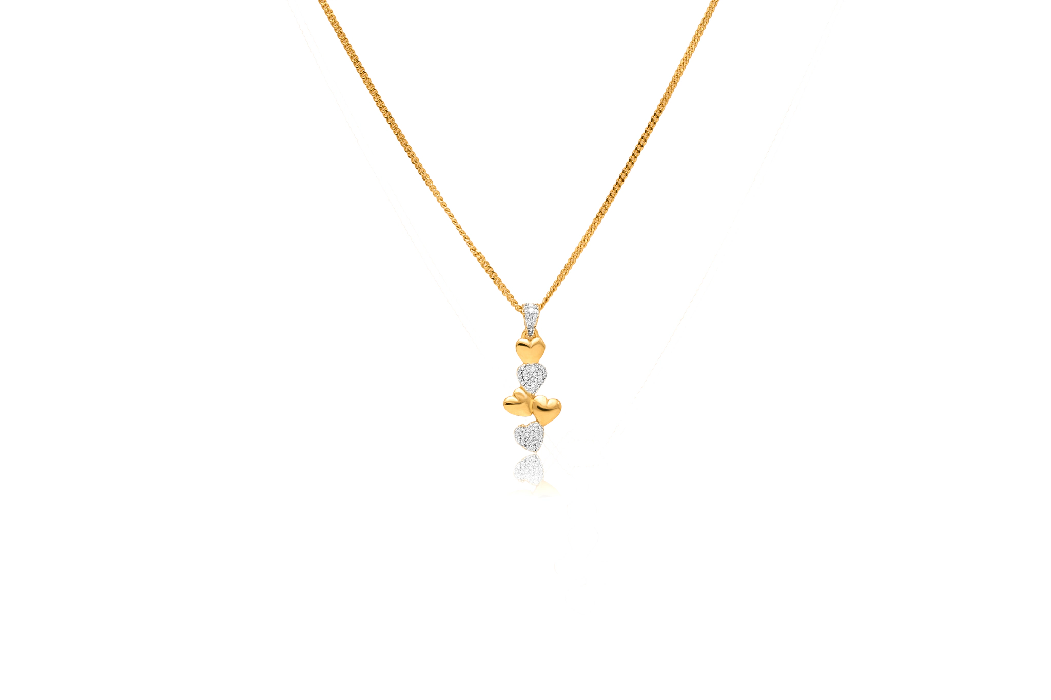 SHIMMERING HEARTS SILVER PENDANT SET