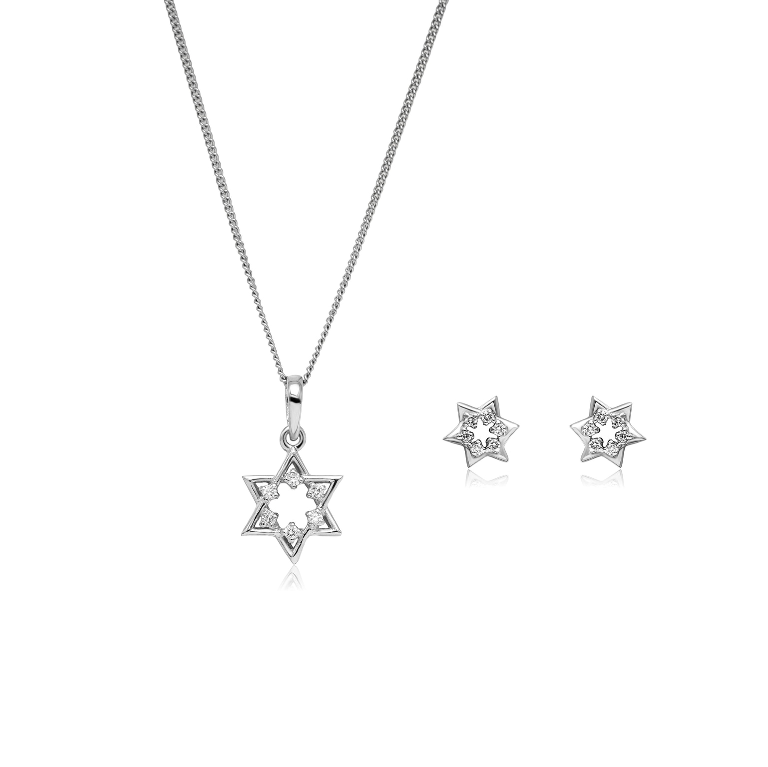 FAITH AND FIRE SILVER PENDANT SET