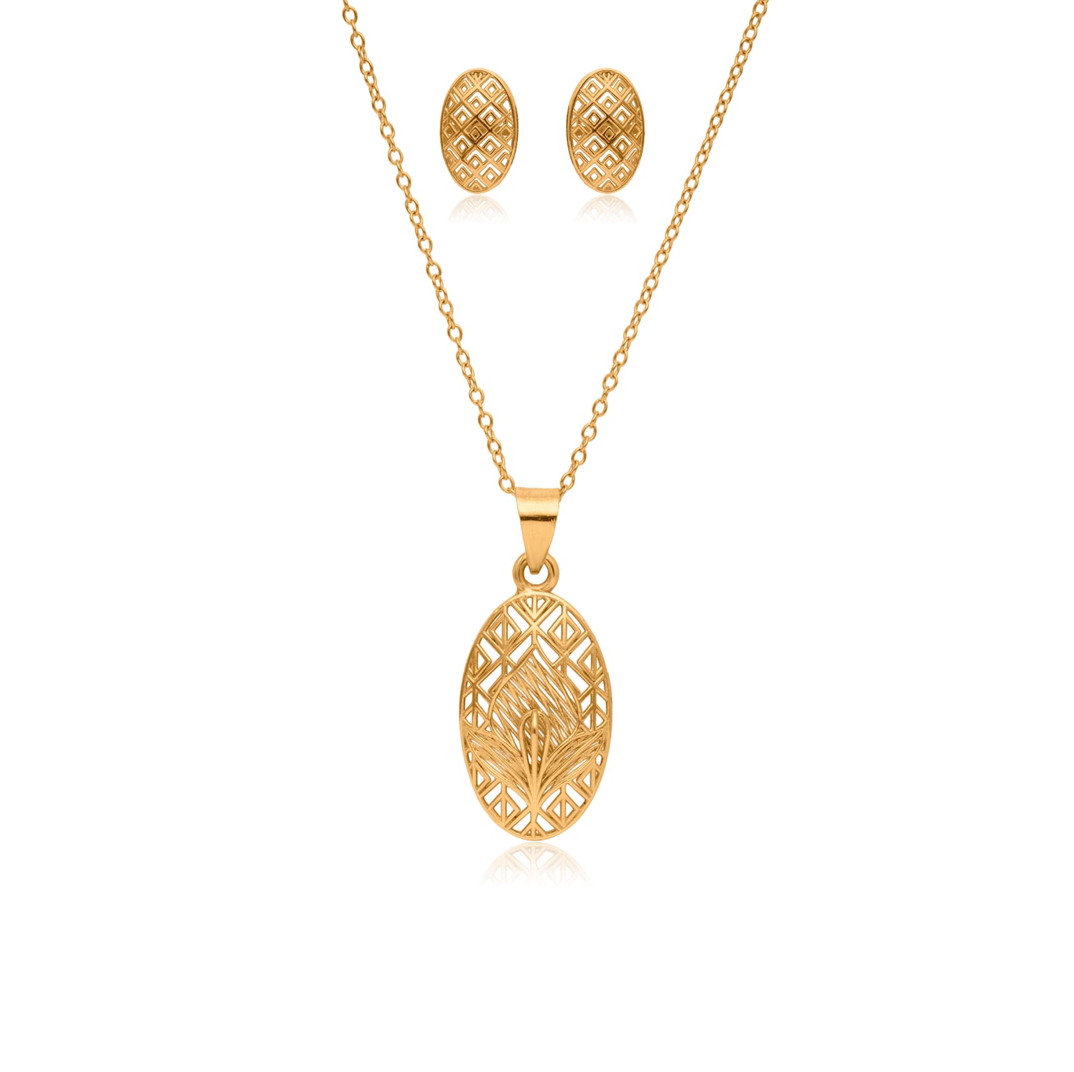 GLIMMERING GOLD PENDANT SET