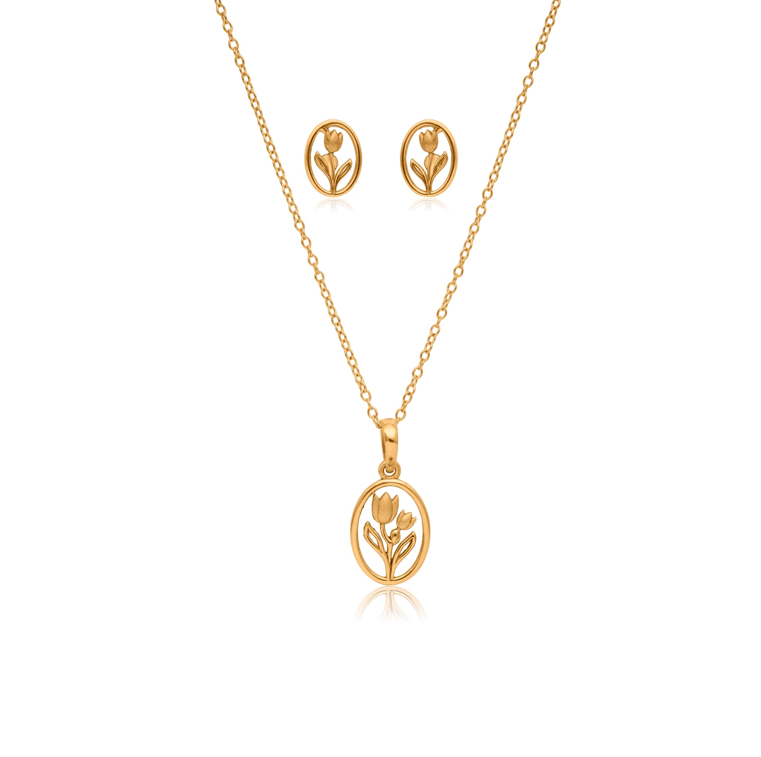 GOLDEN TULIP PENDANT SET
