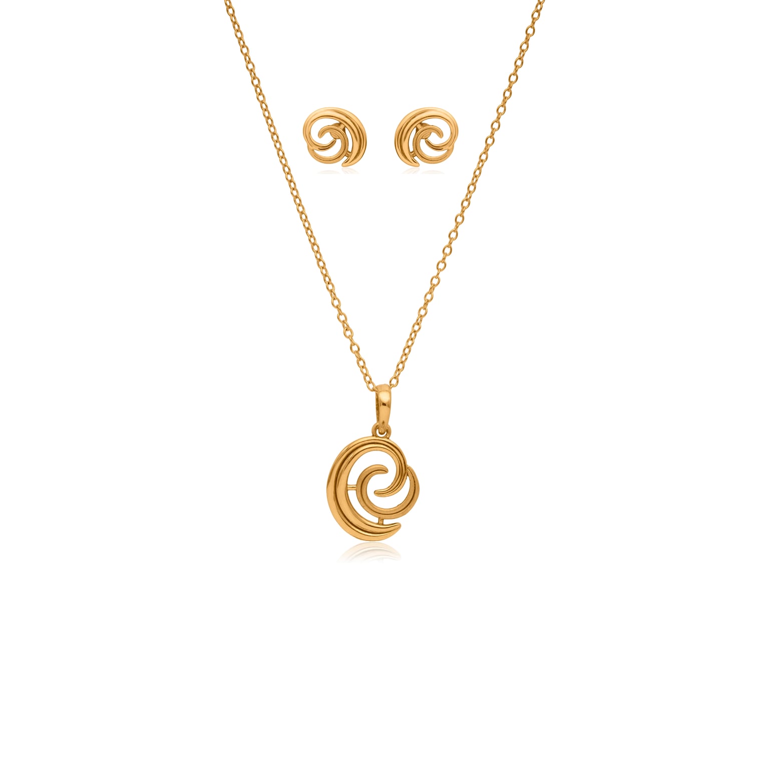 GOLD SPIN PENDANT SET