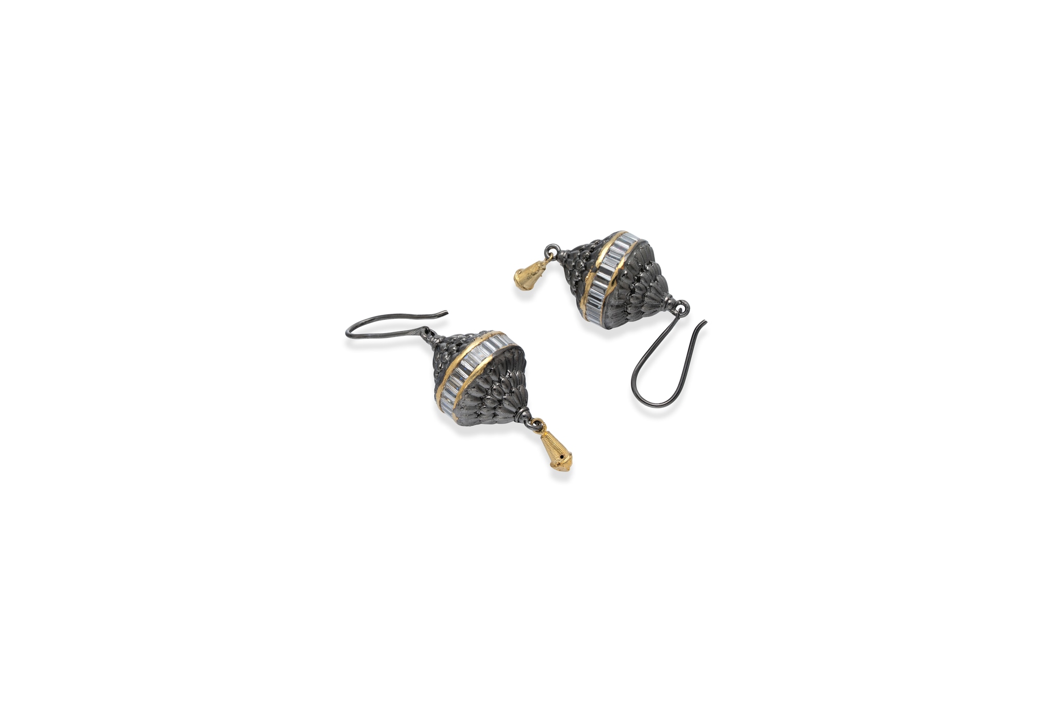 Minaret whispers silver earrings – handcrafted silver EARRINGS (alternate view)