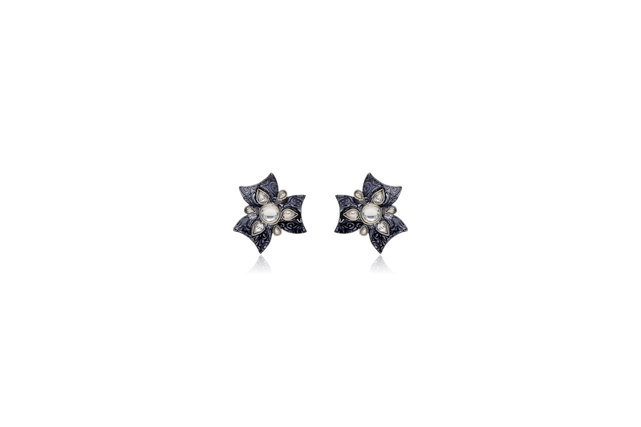 DARK ORCHID SILVER STUD EARRINGS