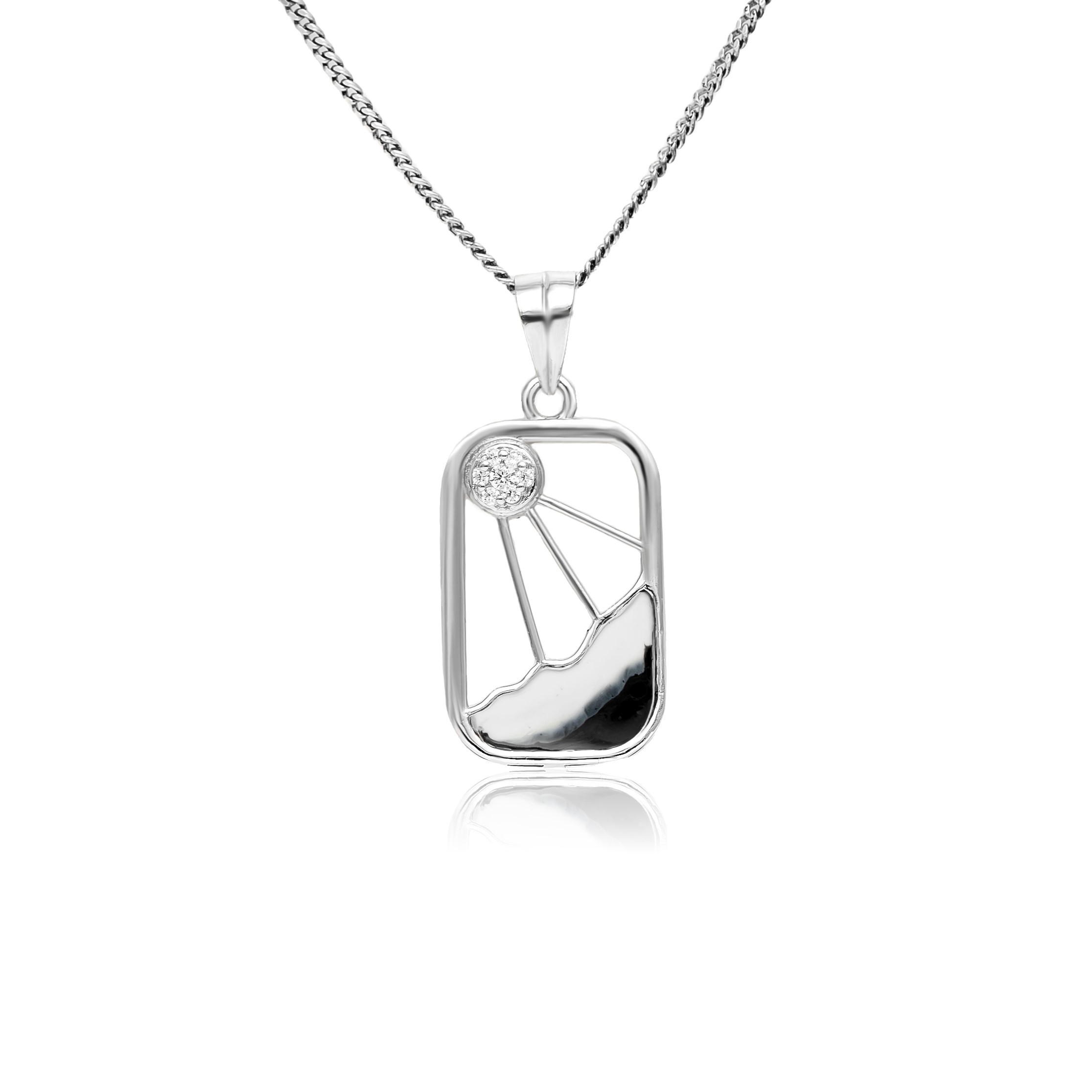 Sun And Sea Silver Pendant