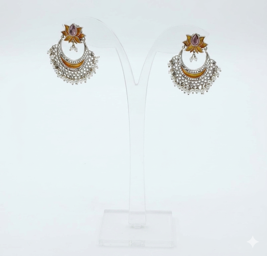 SILVER LOTUS DANGLERS
