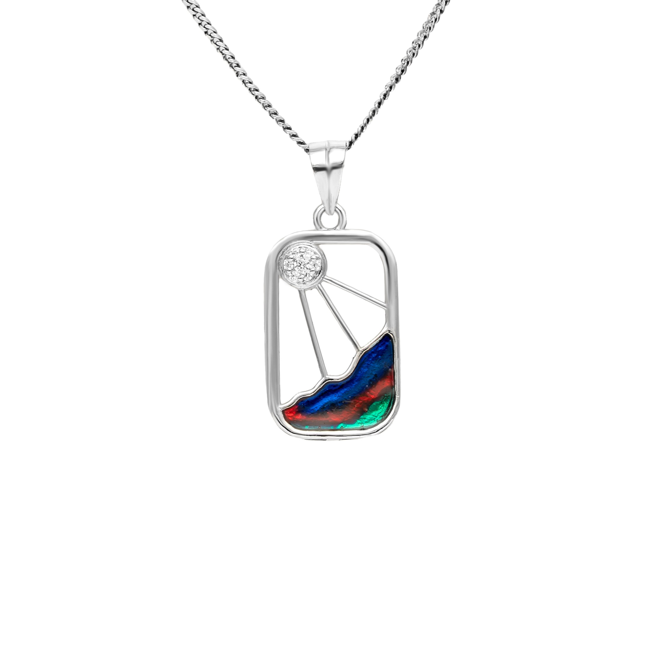 Sun And Sea Silver Pendant