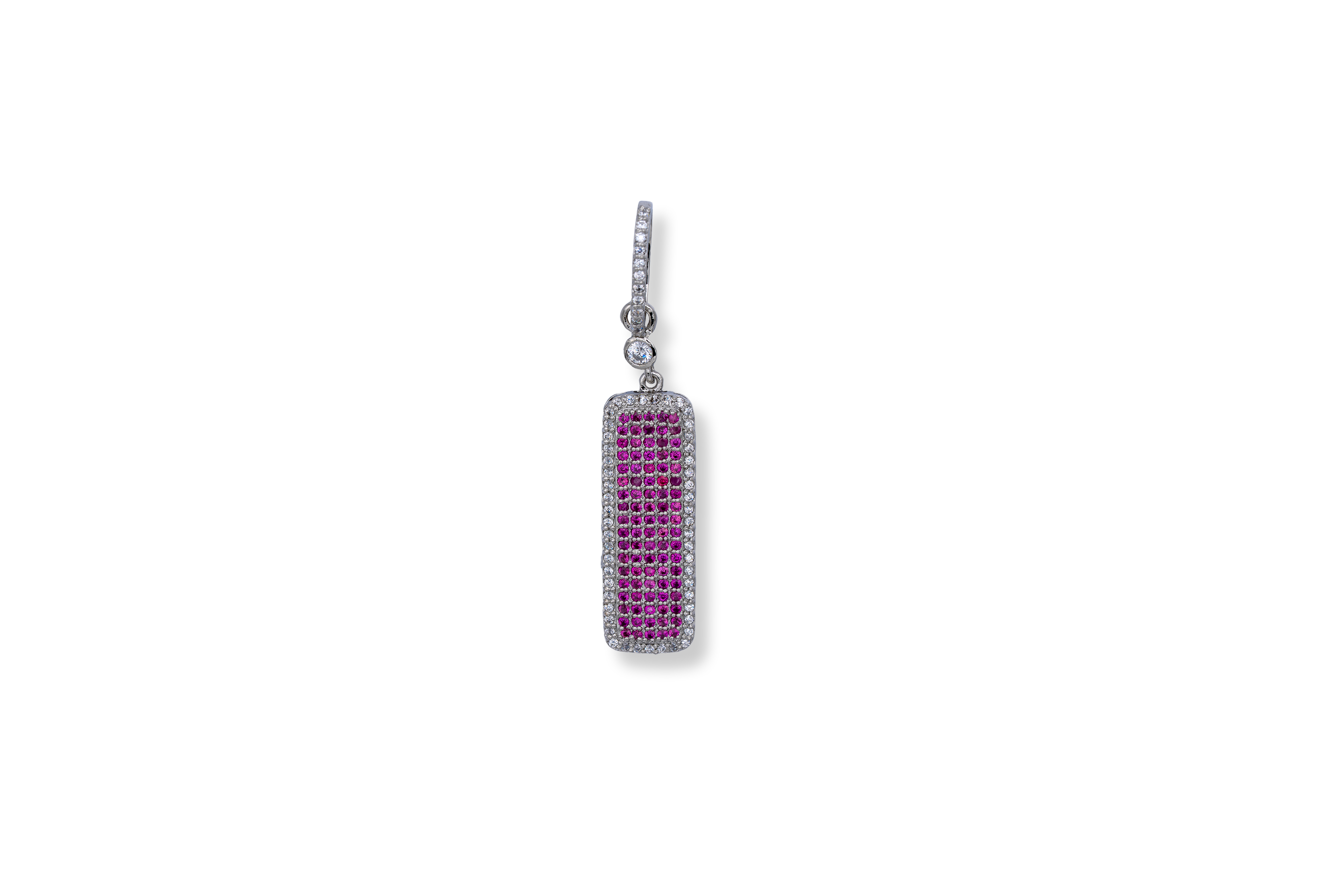 92.5 Silver Pave Stone Pendant