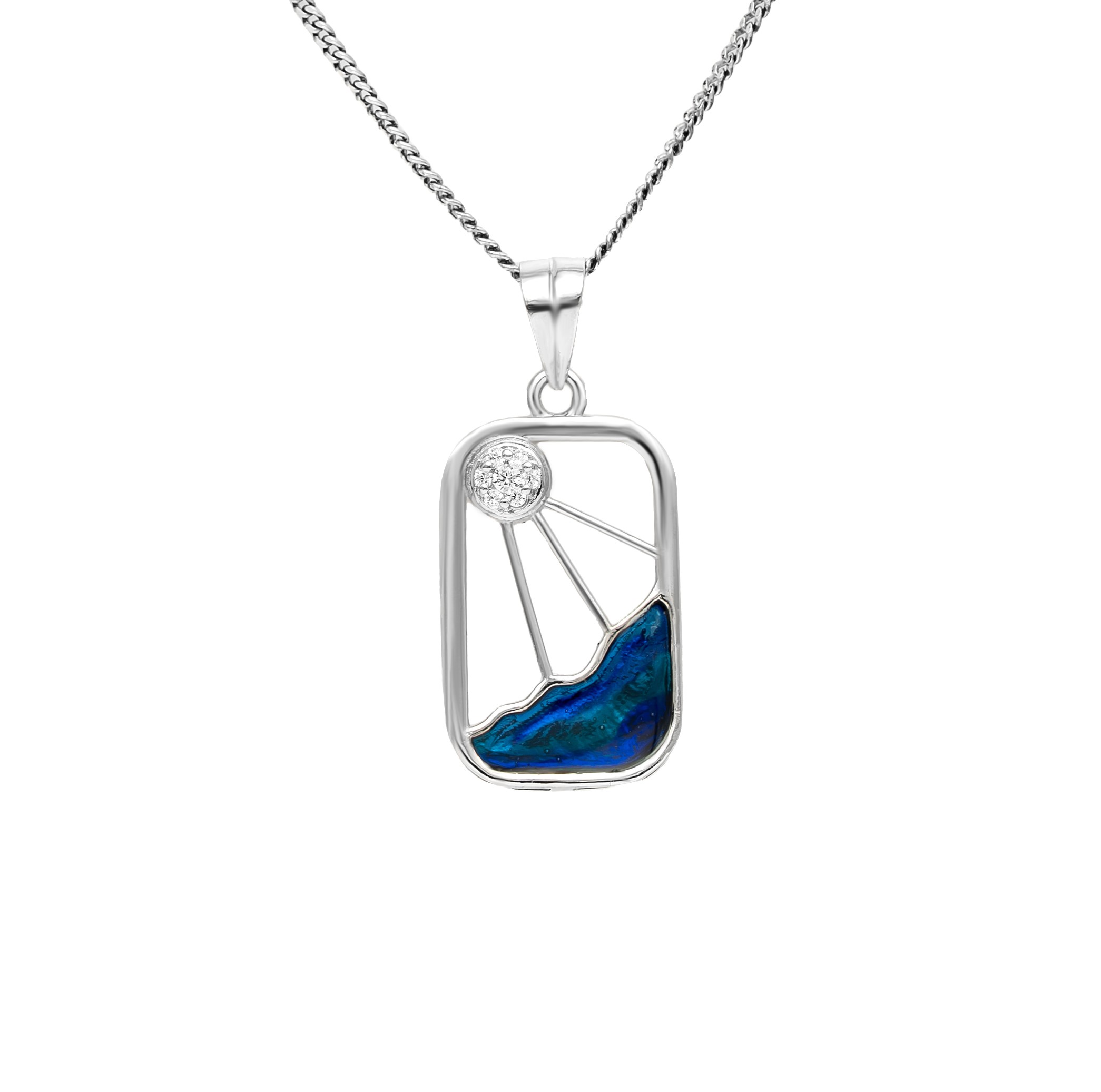Sun And Sea Silver Pendant
