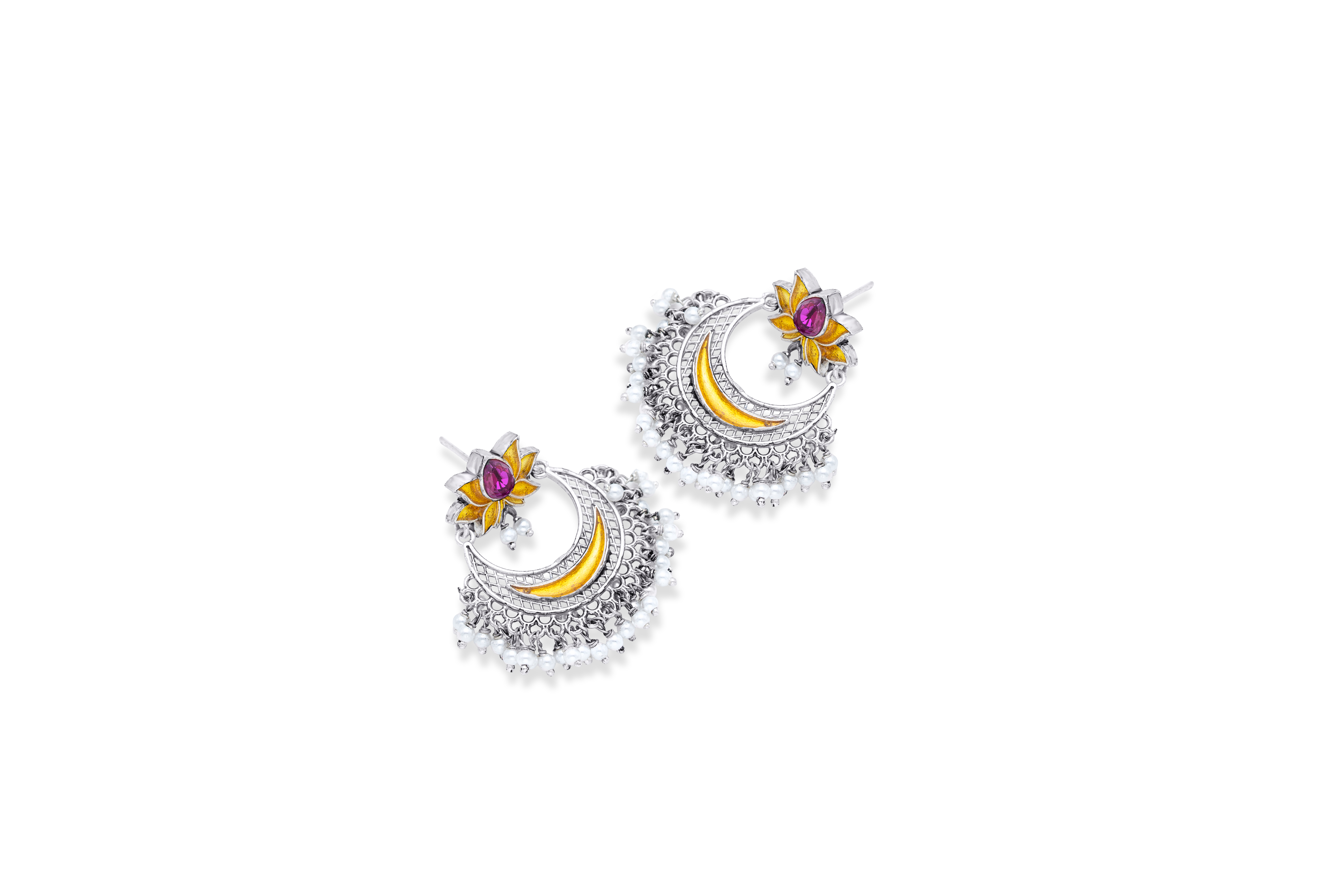 SILVER LOTUS DANGLERS