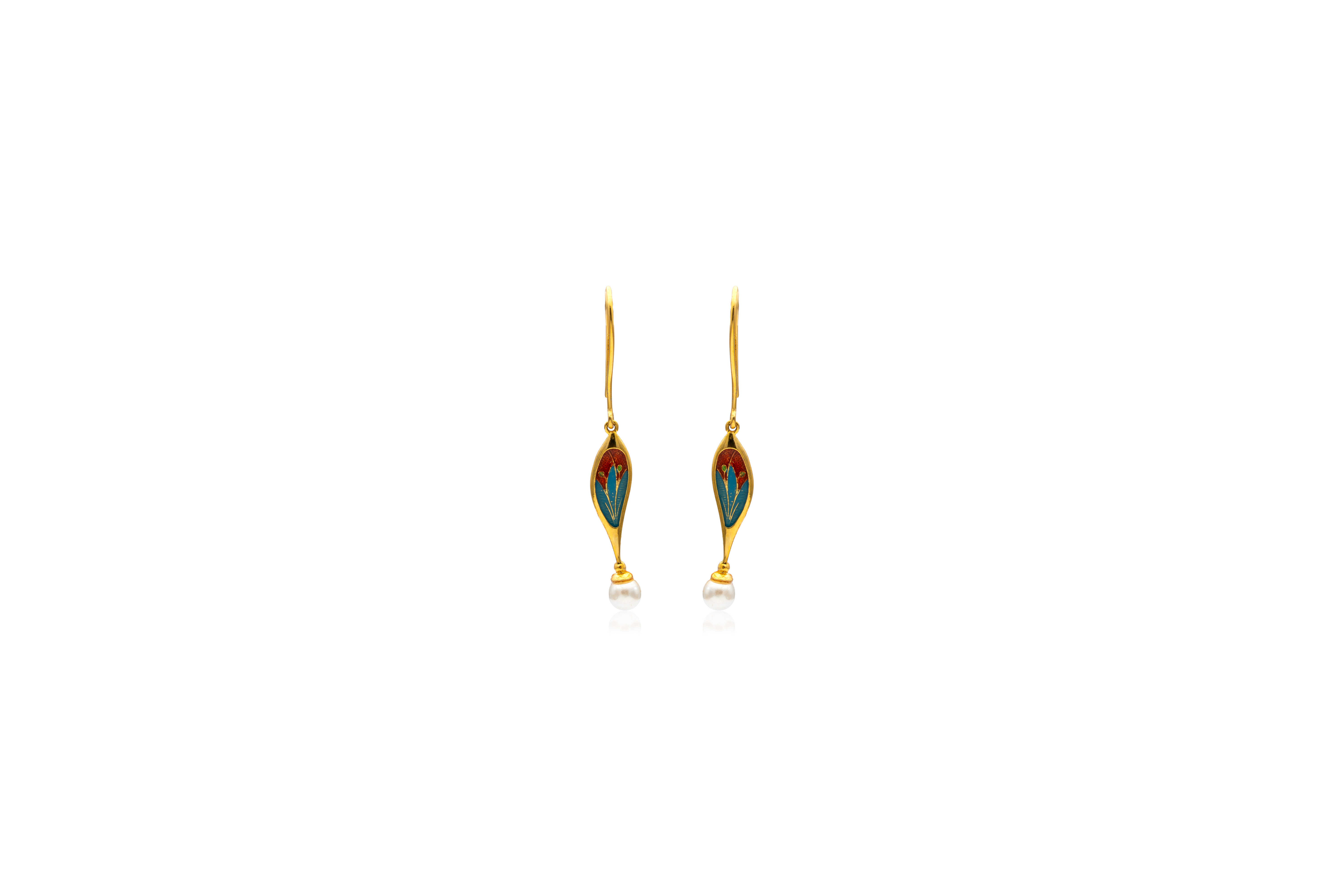 ENAMEL ECHO SILVER EARRINGS