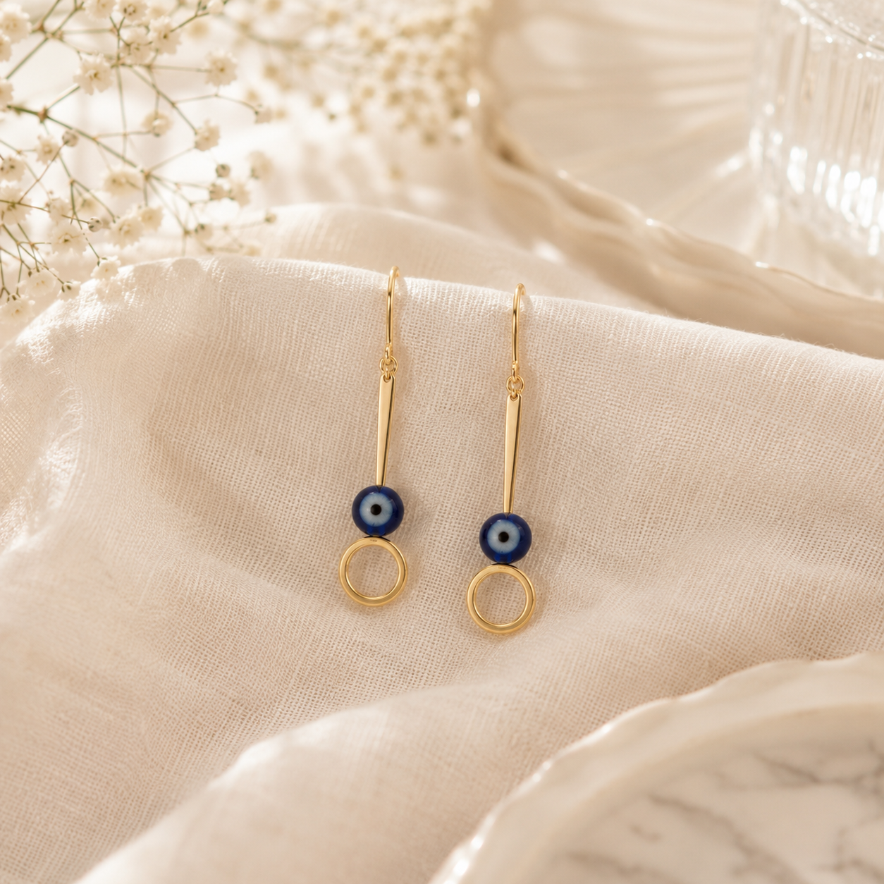 Sacred evil eye silver earrings – handcrafted silver EARRINGS