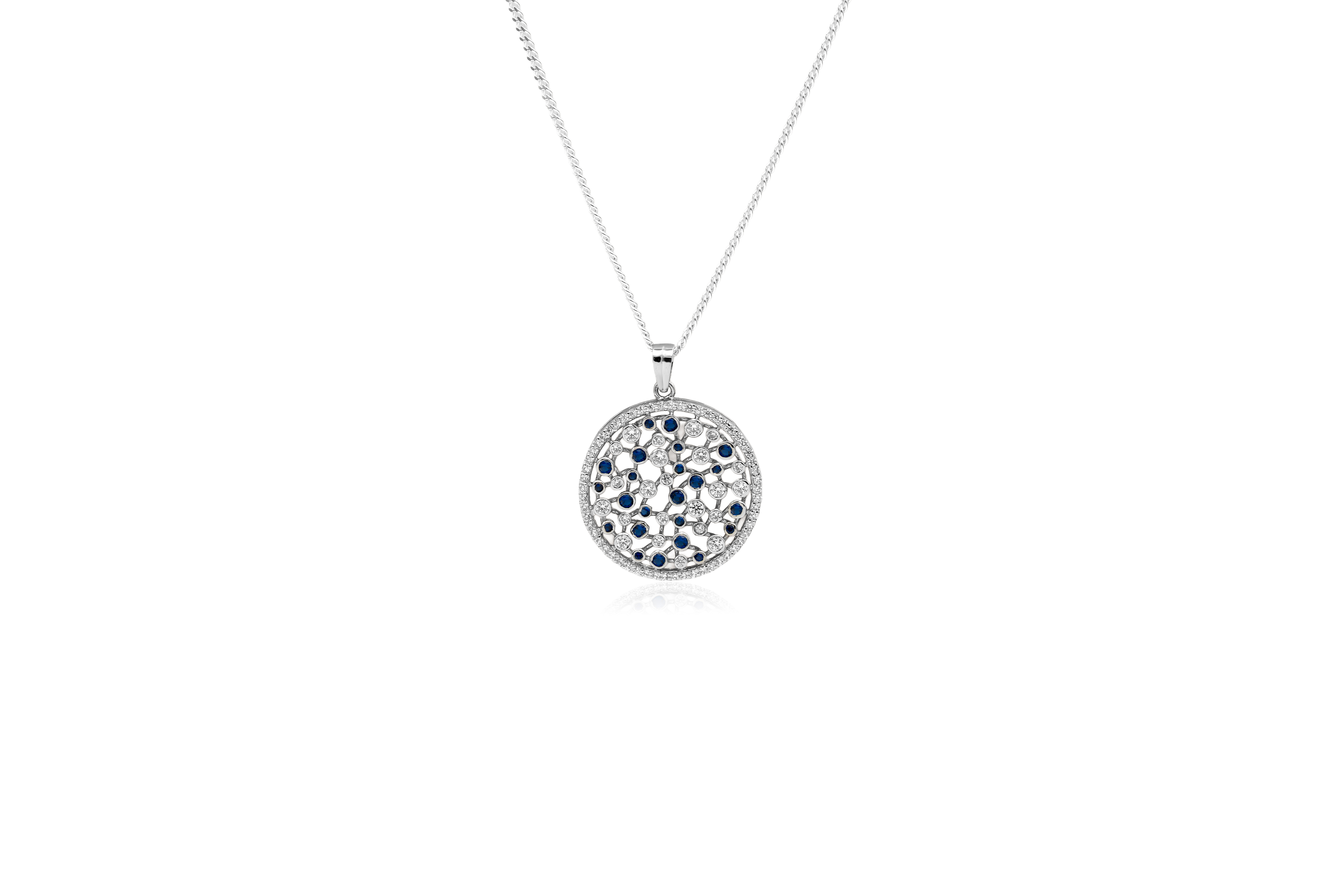 SPARKLE DISC SILVER PENDANT