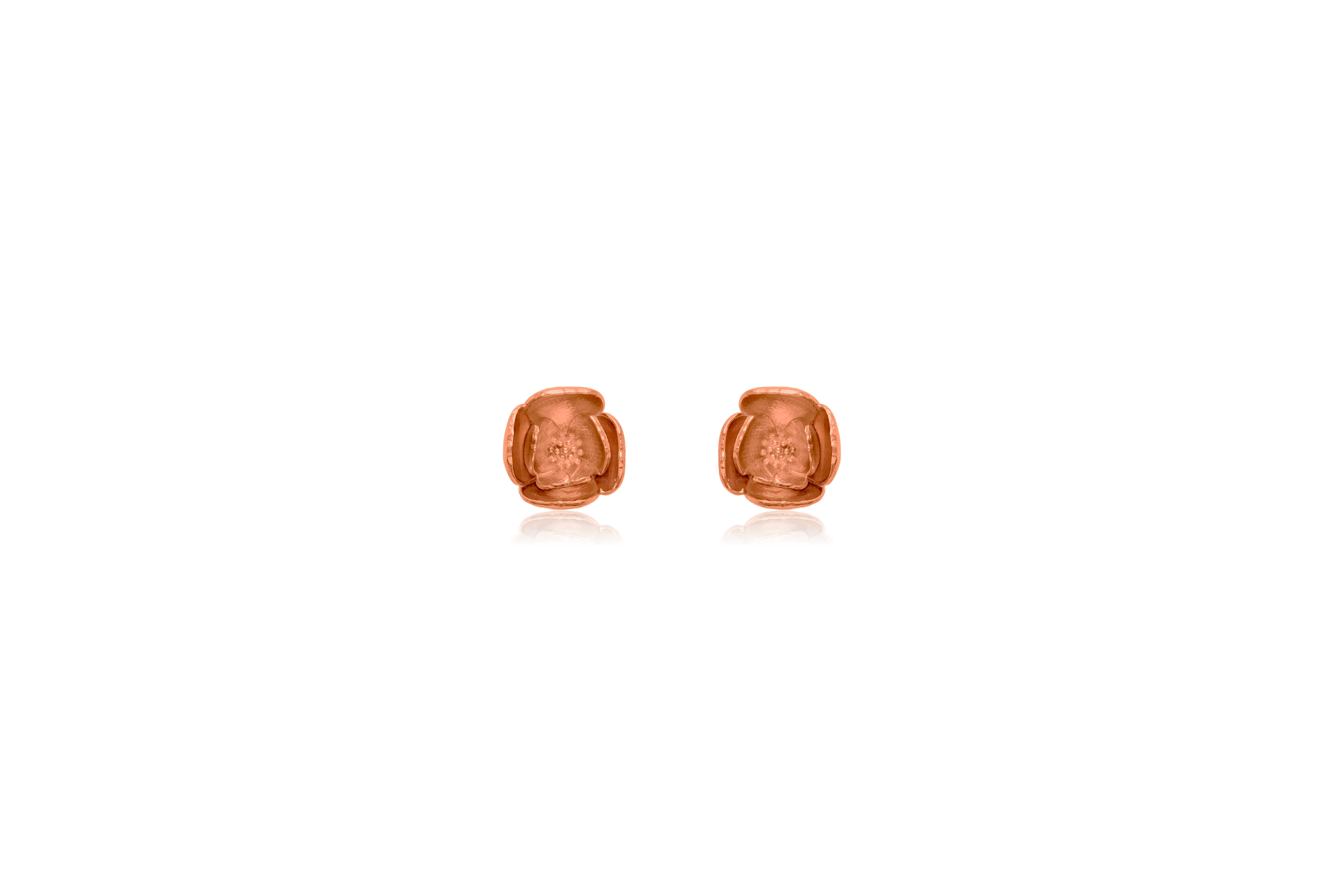 Floral Silver Stud Earrings