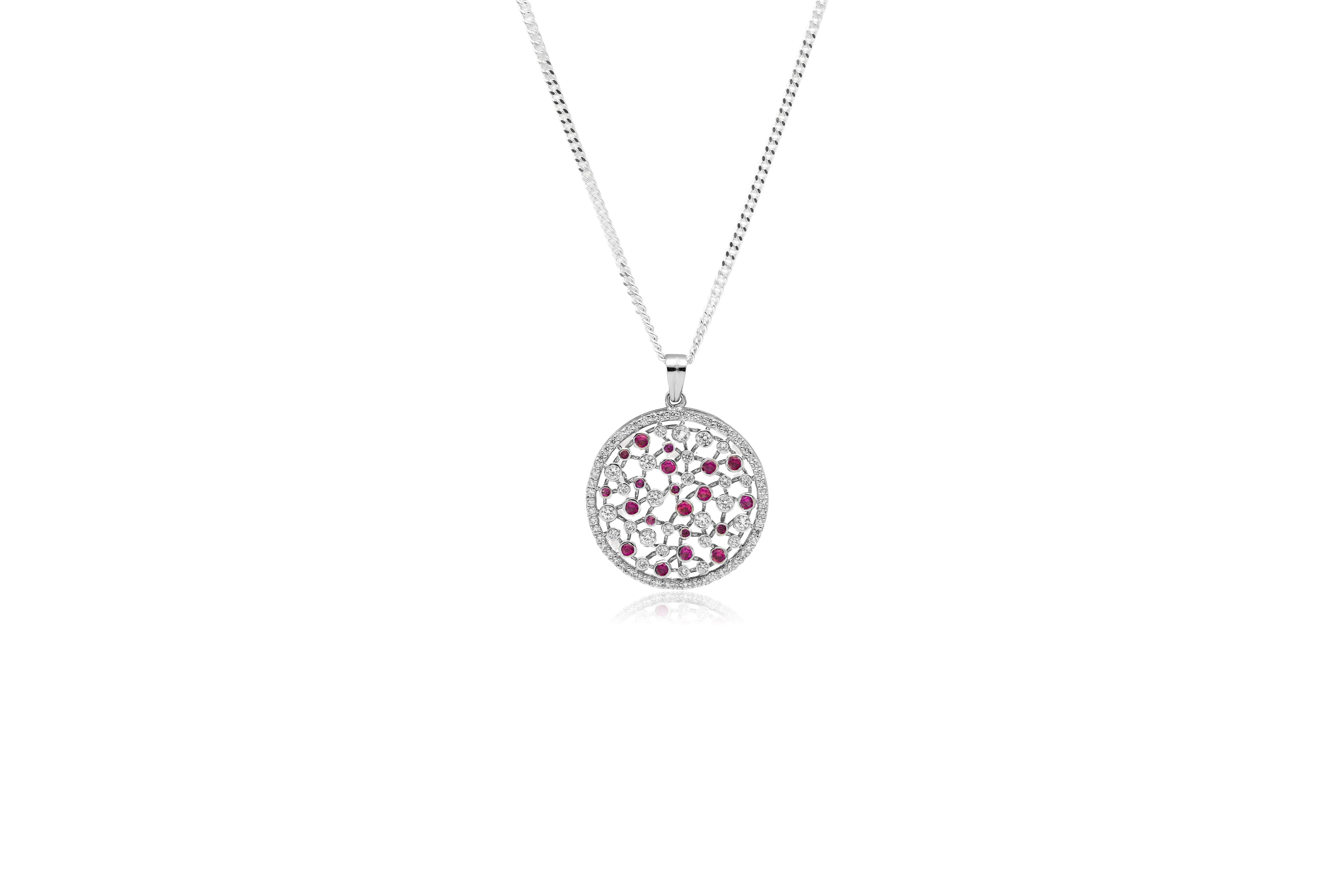 SPARKLE DISC SILVER PENDANT