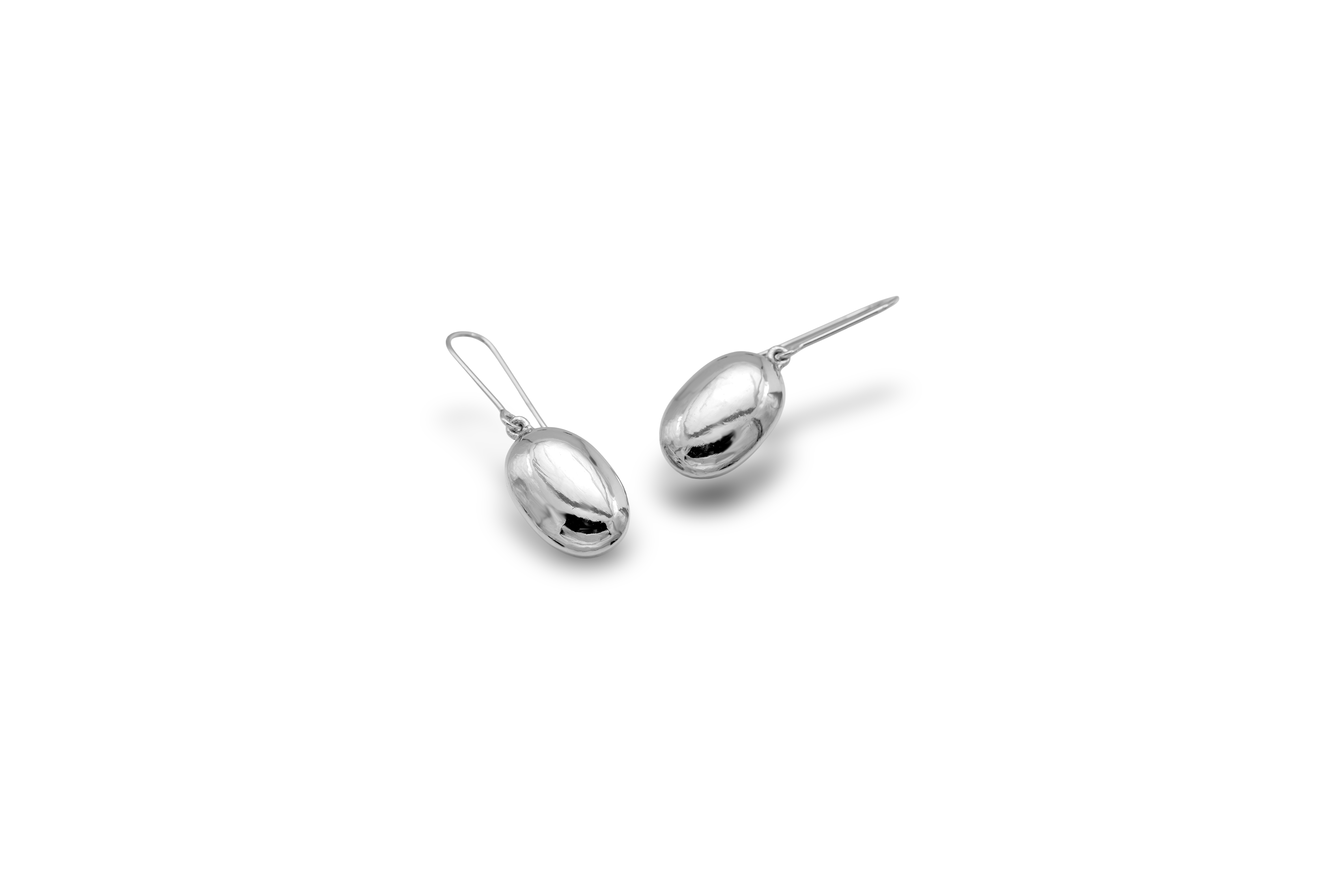 SILVER PEBBLE DROP EARRINGS