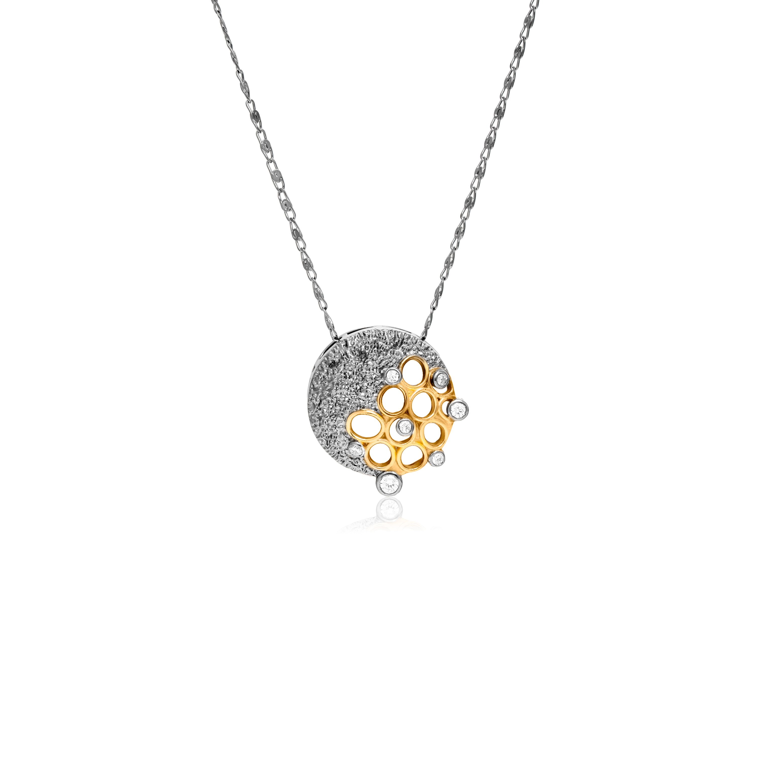 GOLDEN HUES SILVER PENDANT