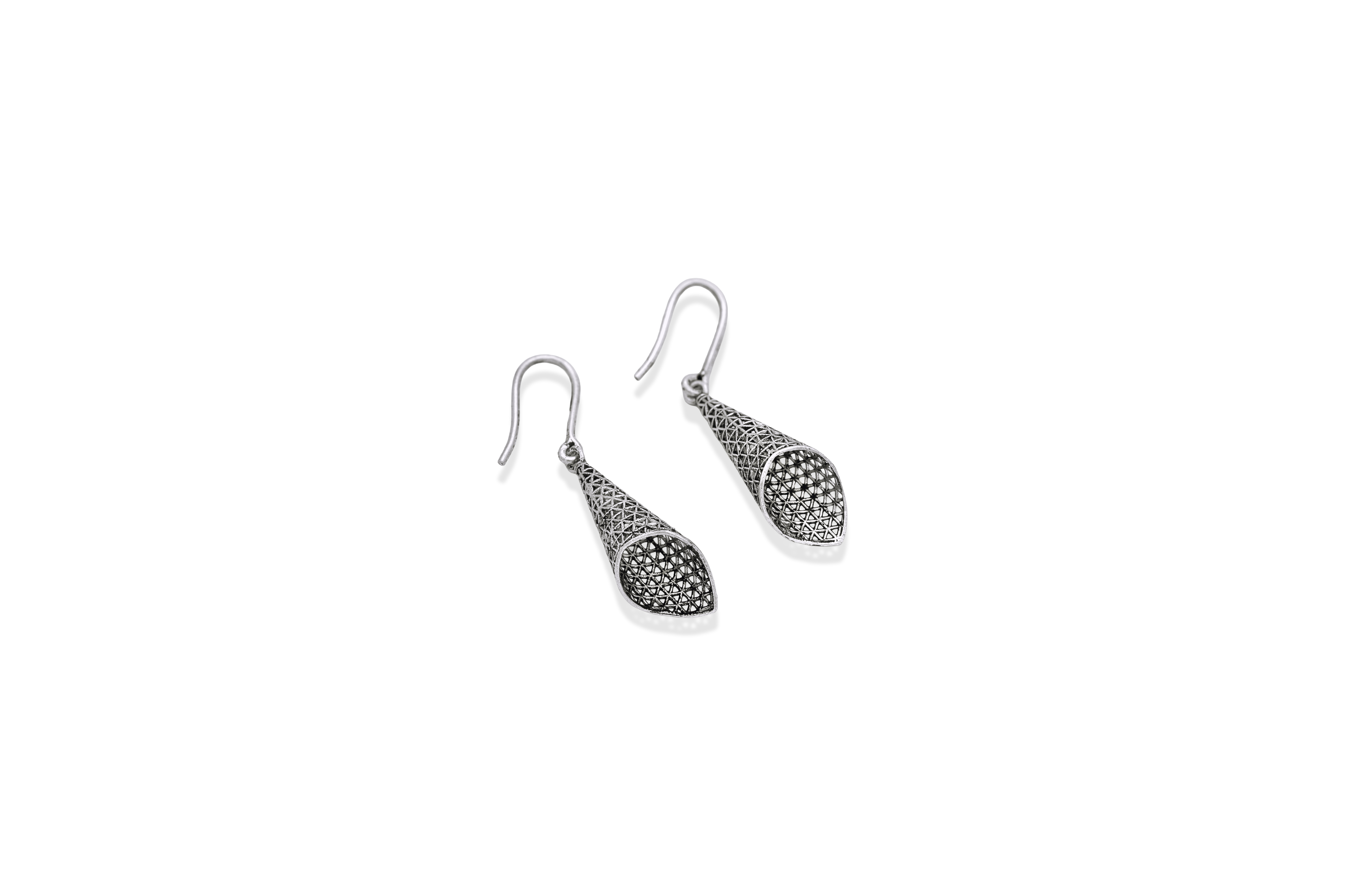 CONOID SILVER EARRINGS