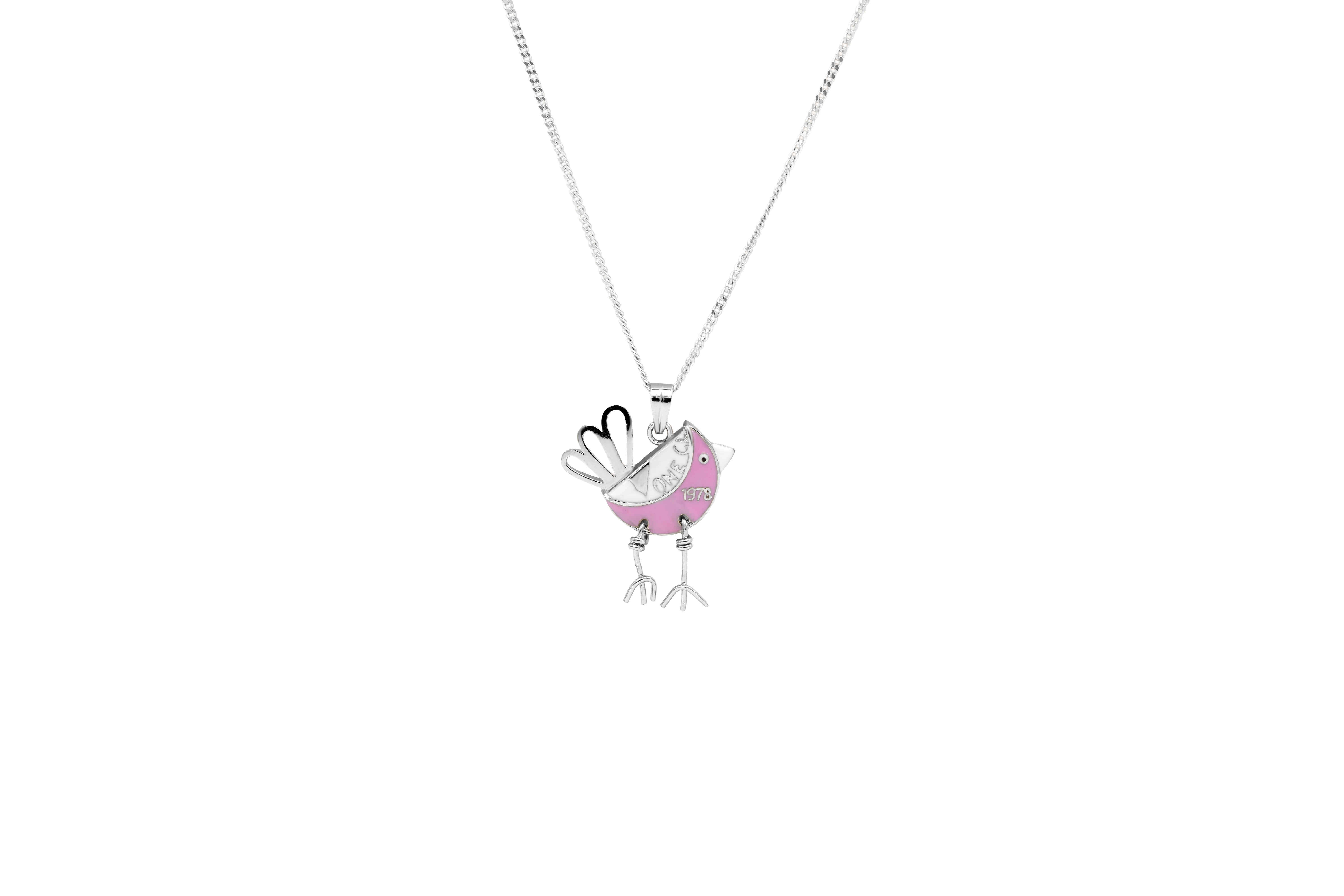 CUTE TWITTER SILVER PENDANT