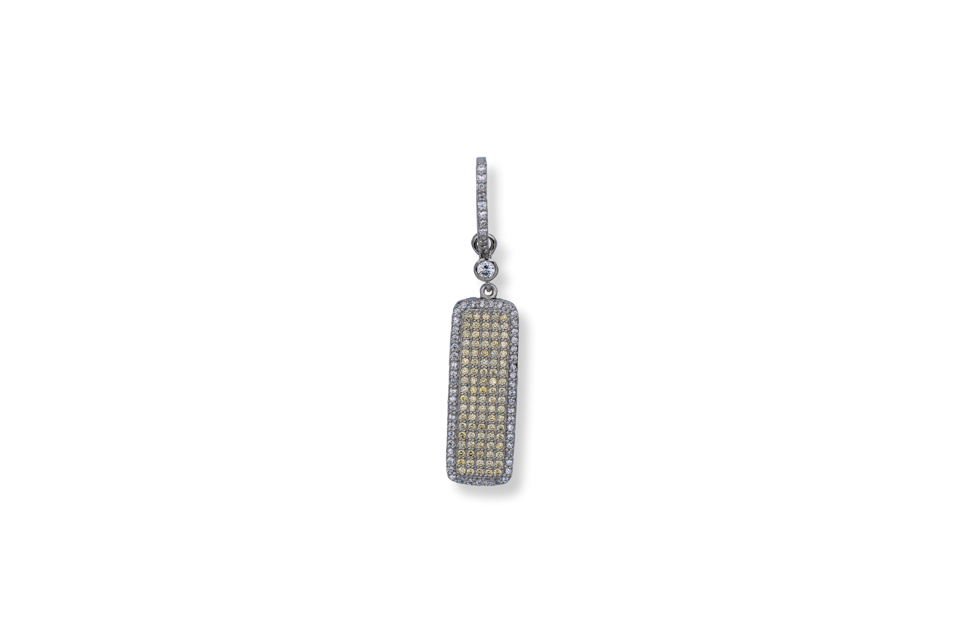 92.5 Silver Pave Stone Pendant