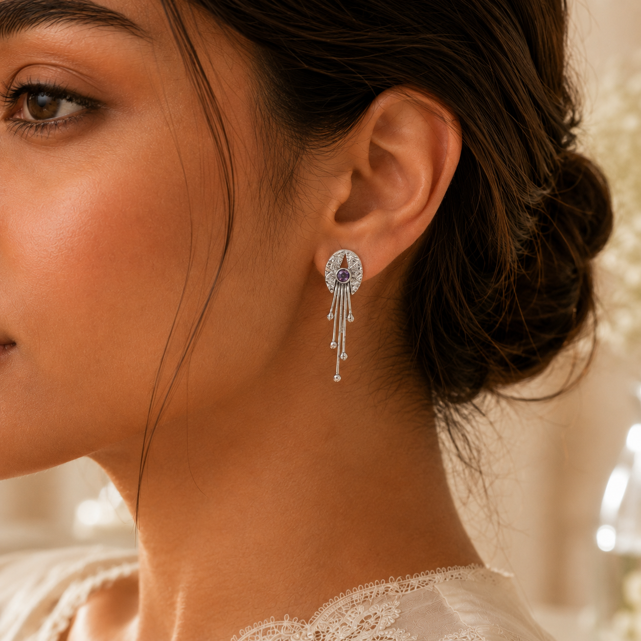 Funky Silver Earrings