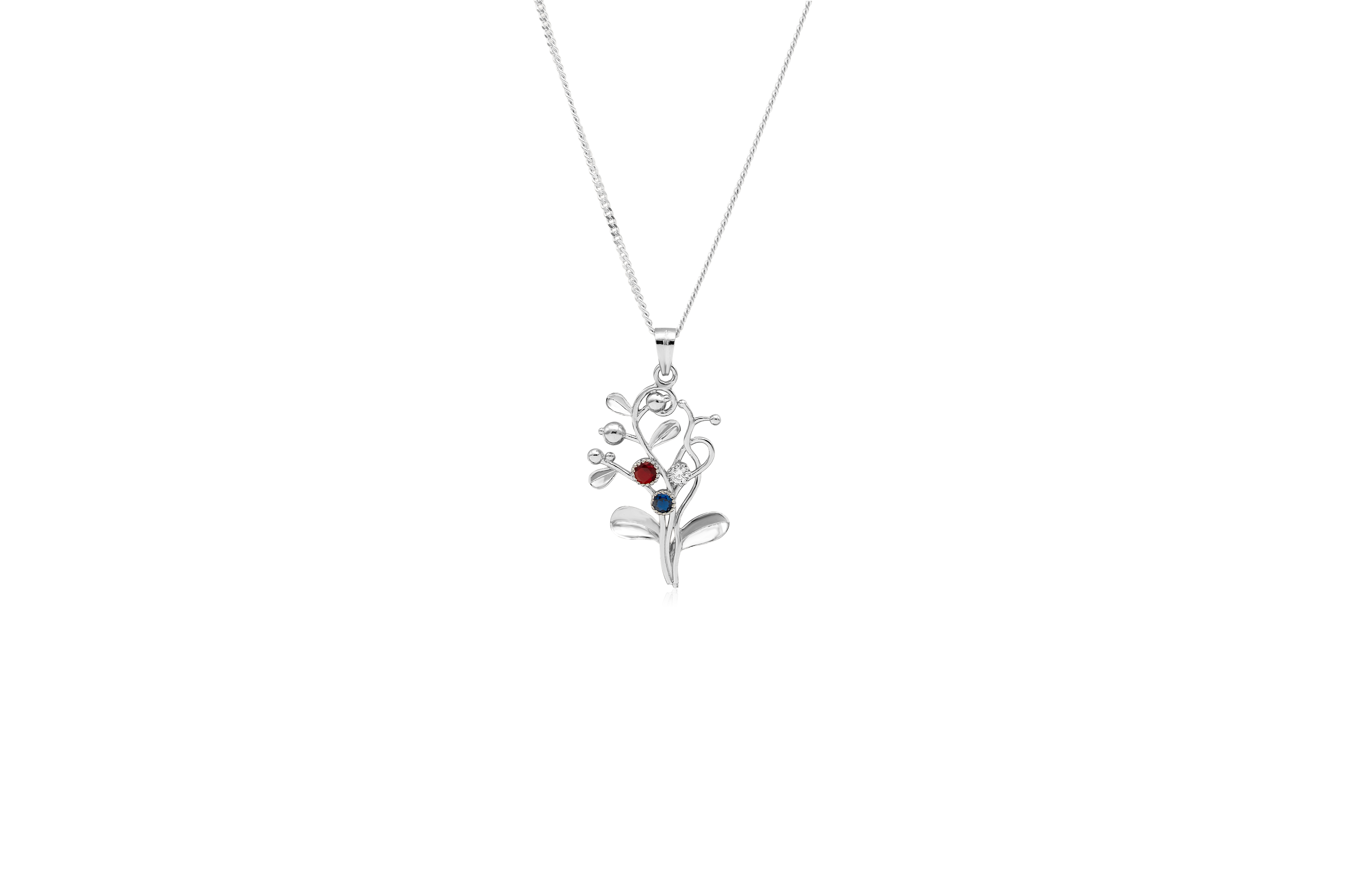 MYSTIC FLORA SILVER PENDANT