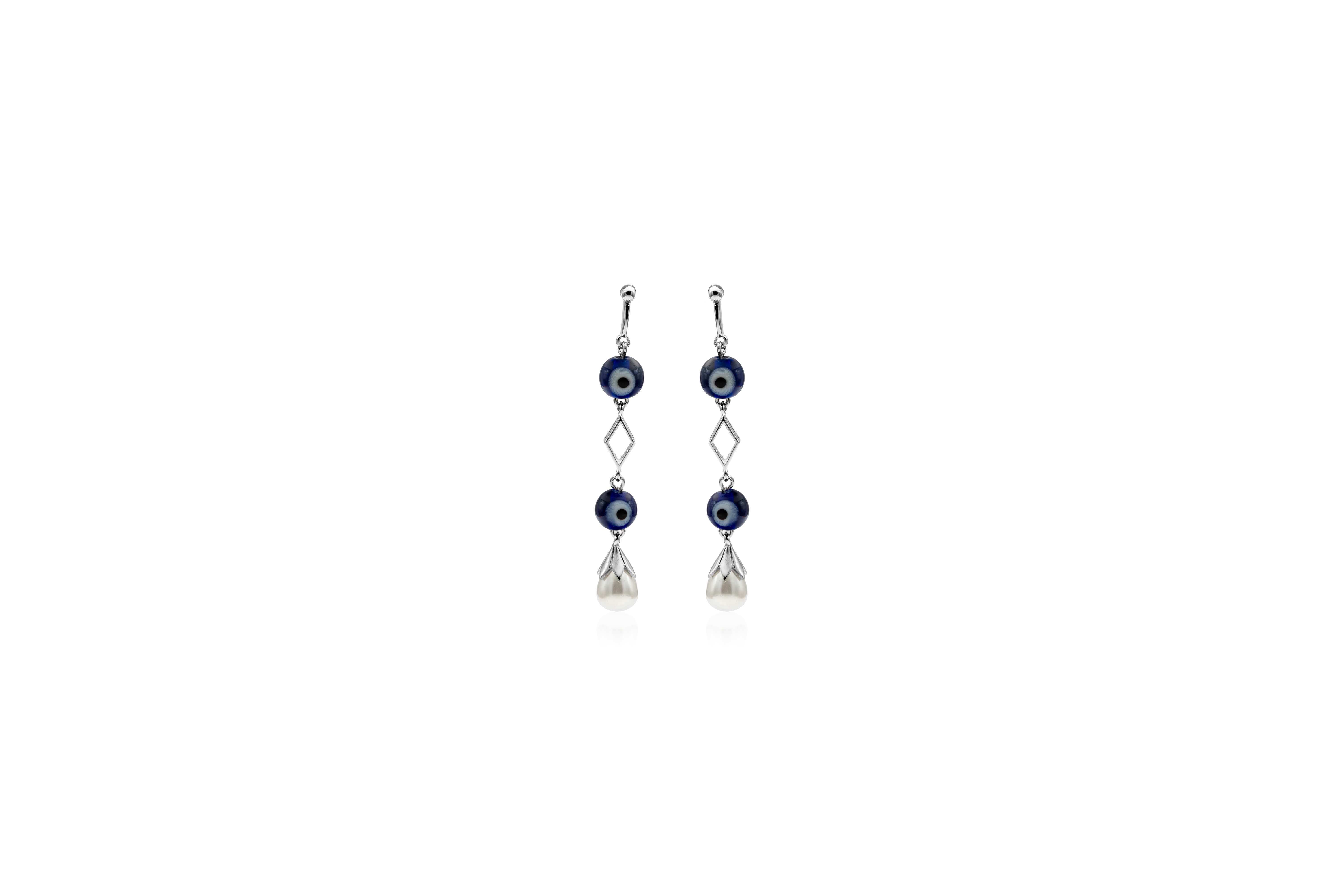 EVIL EYE WARD SILVER EARRINGS