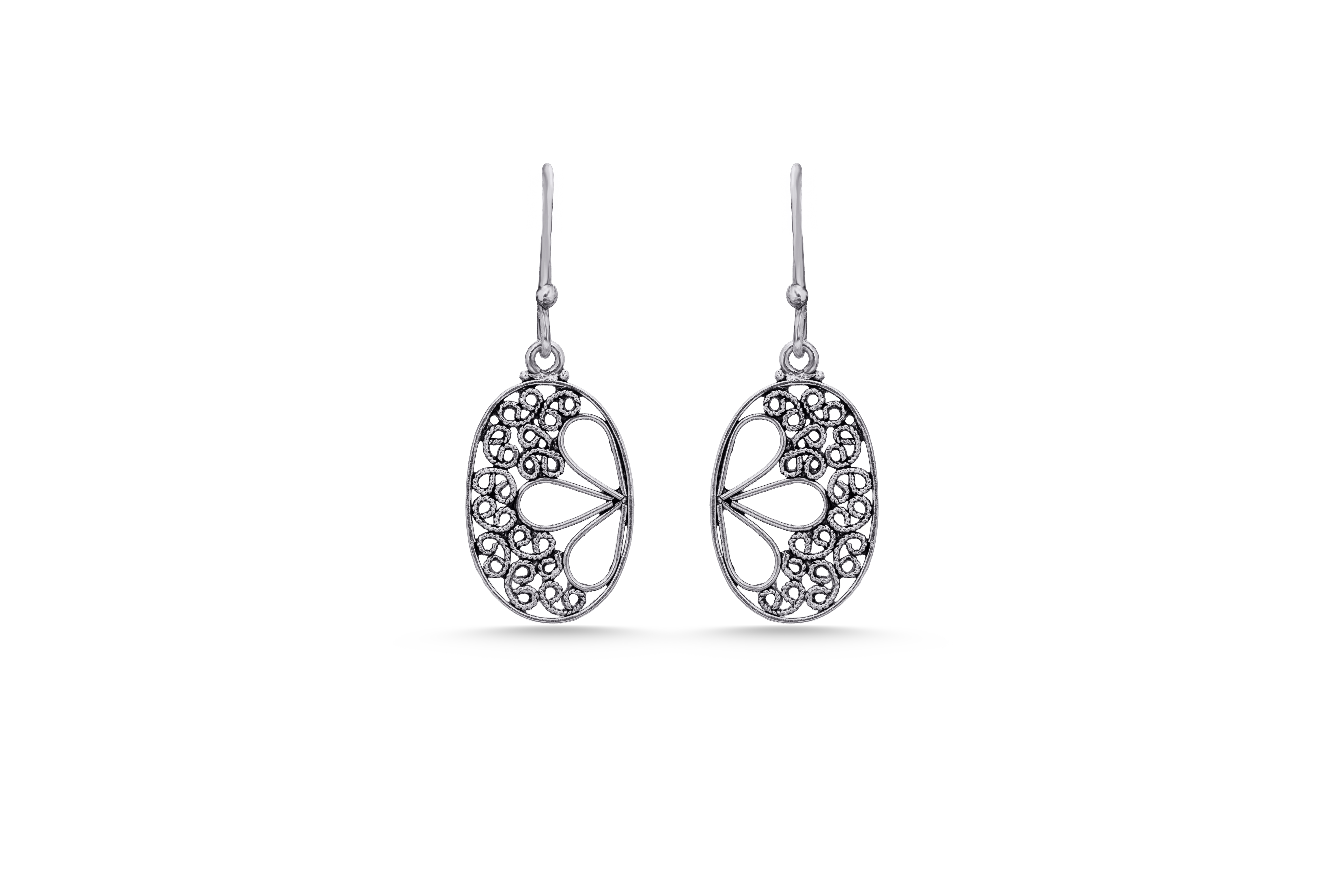SWANKY SILVER DROP EARRING