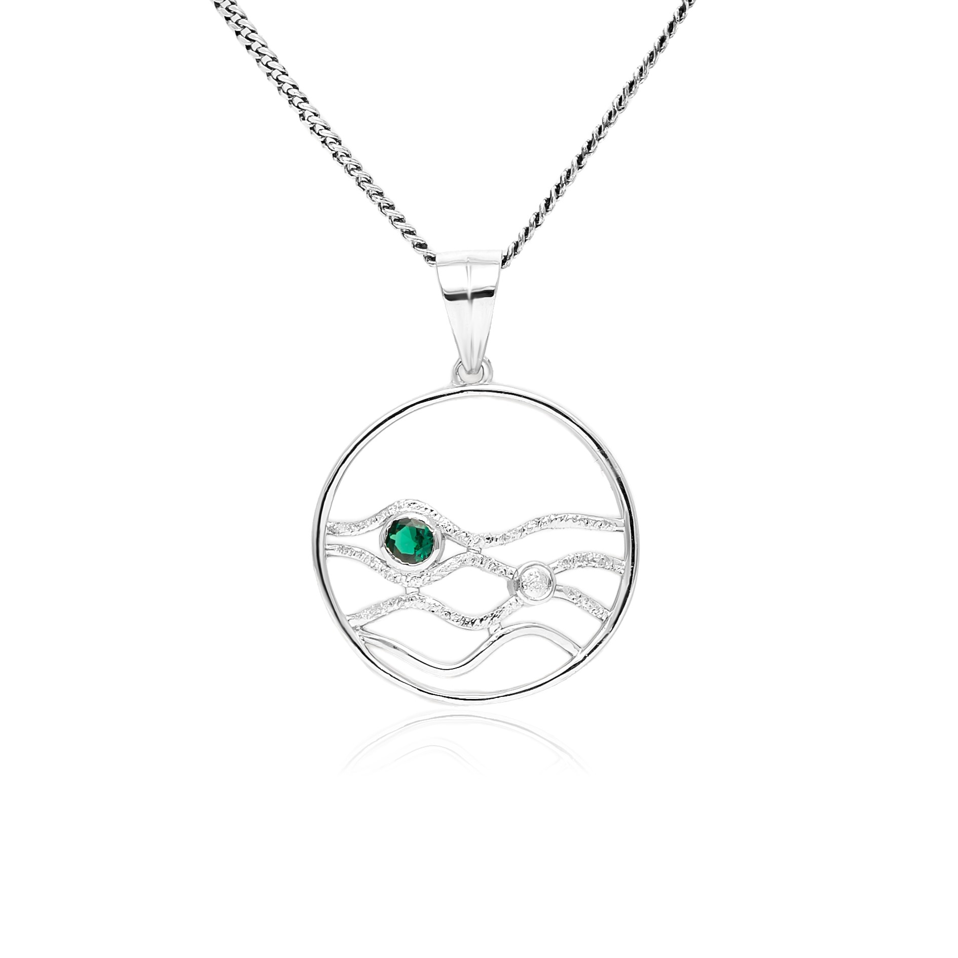 Wavy Art Silver Pendant