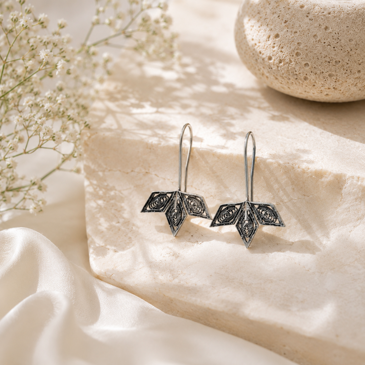 Stylish silver earrings – handcrafted silver EARRINGS