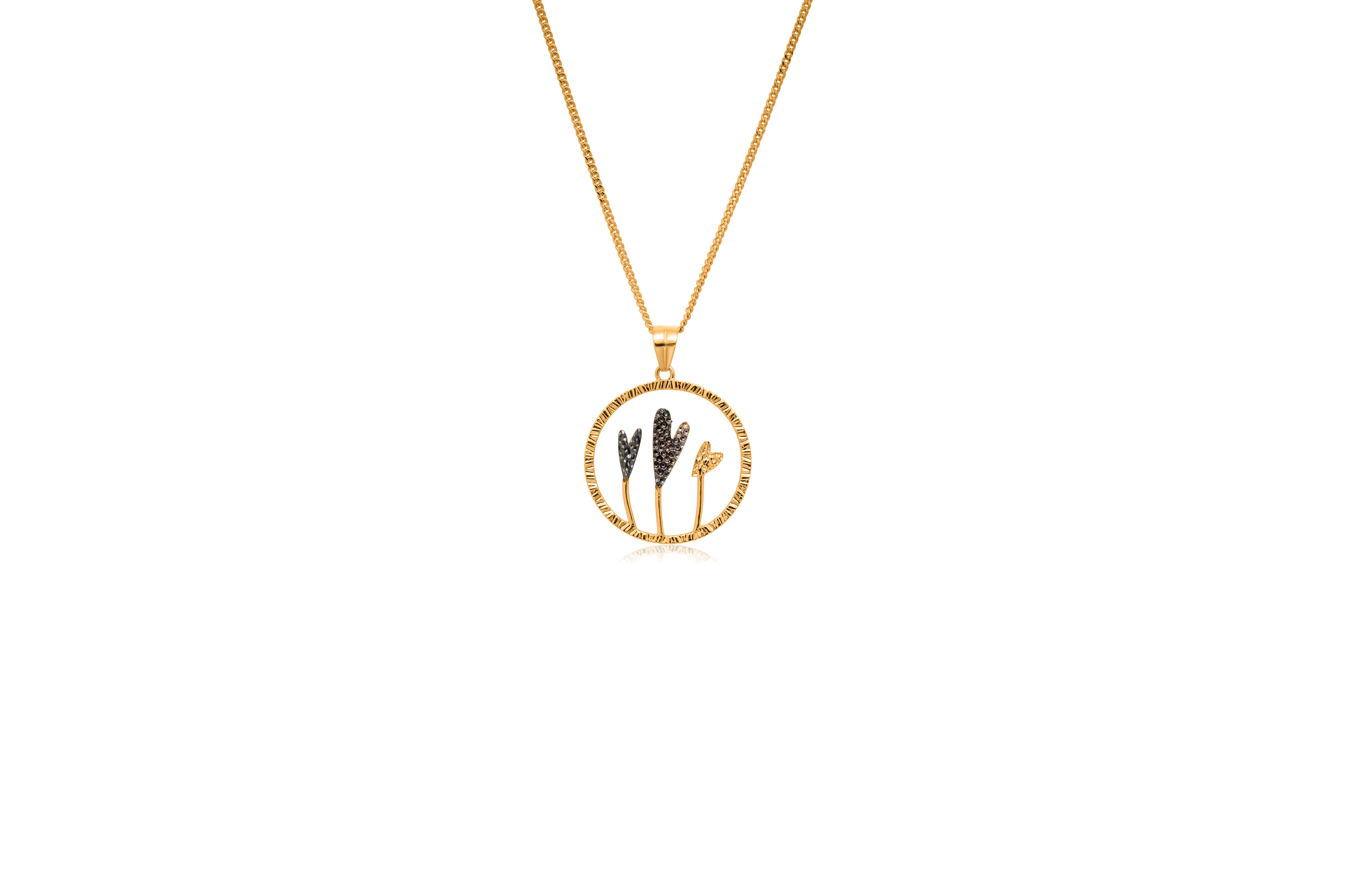 TRIO HEARTS SILVER PENDANT