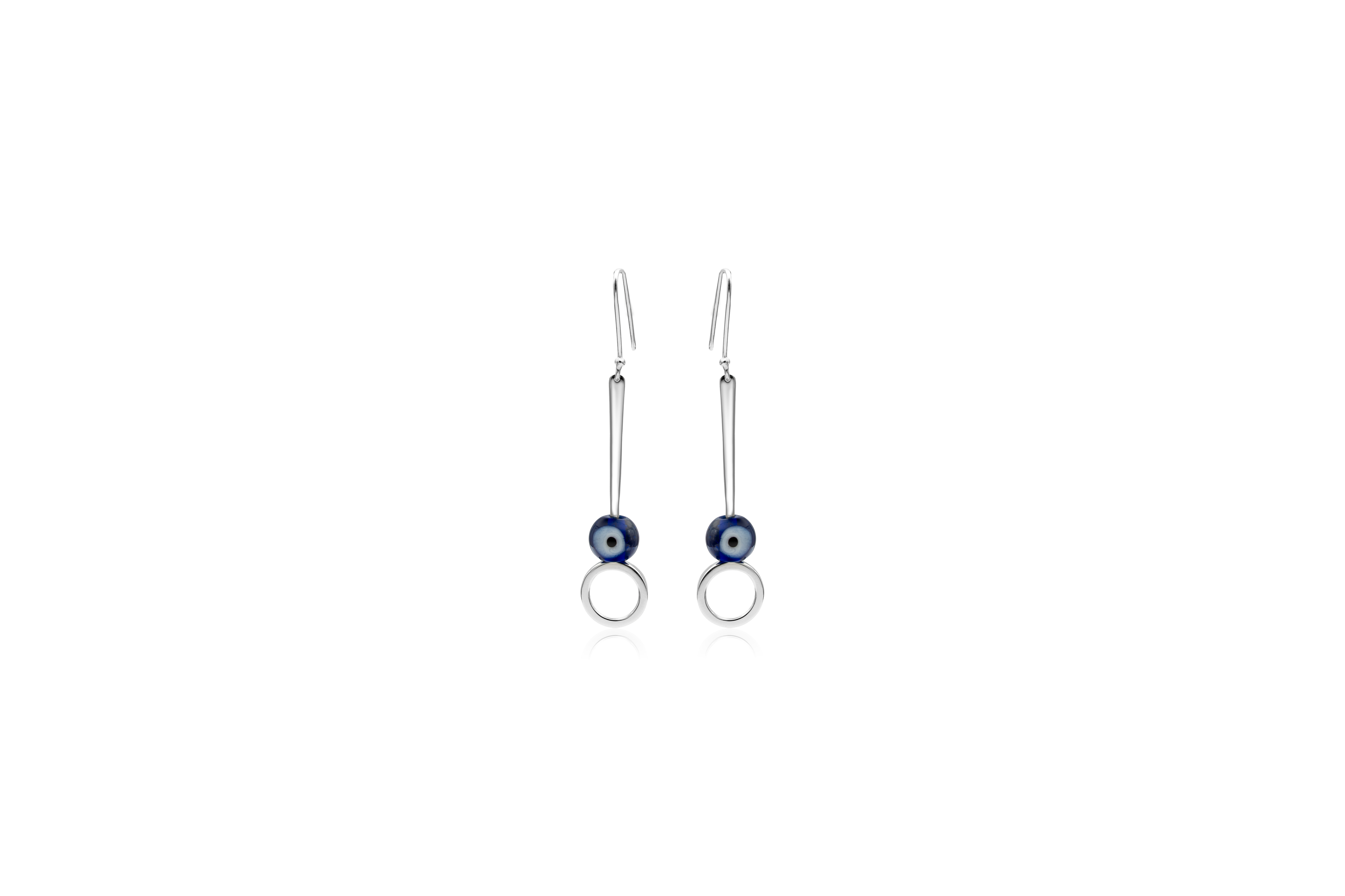 SACRED EVIL EYE SILVER EARRINGS