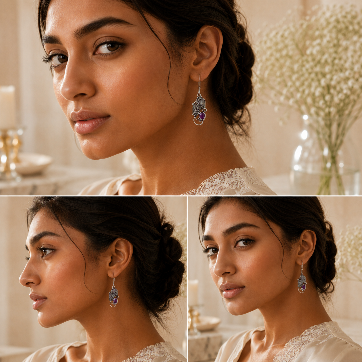 GORGEOUS SILVER DROP EARRING