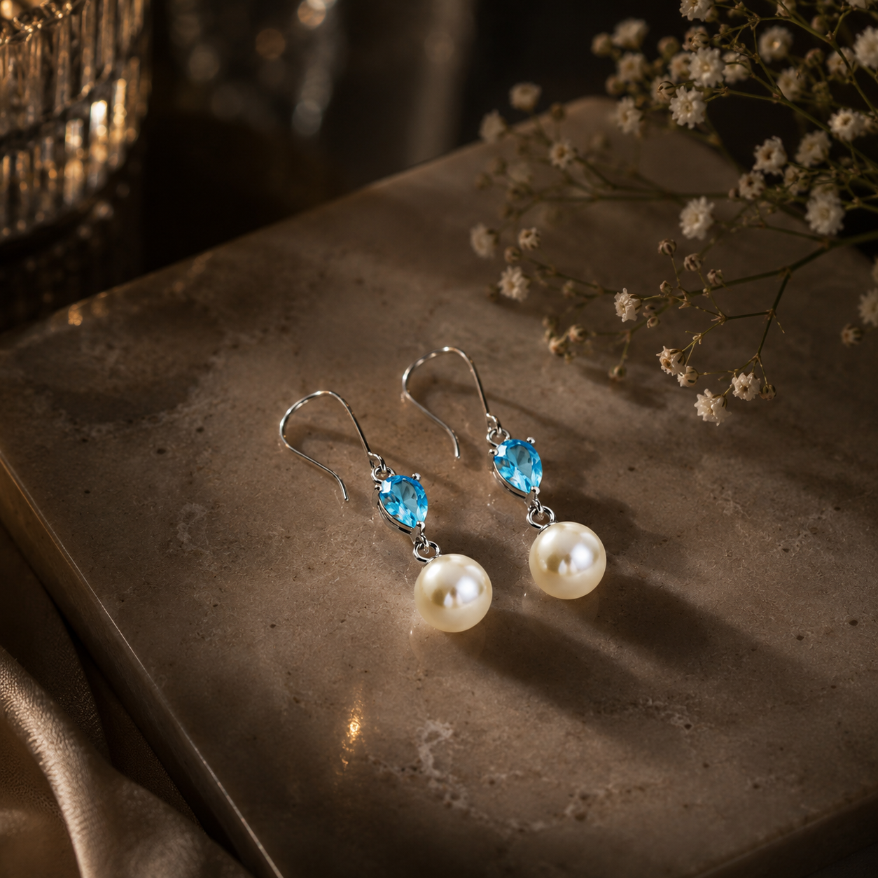 Classic pearl silver earrings – handcrafted silver EARRINGS