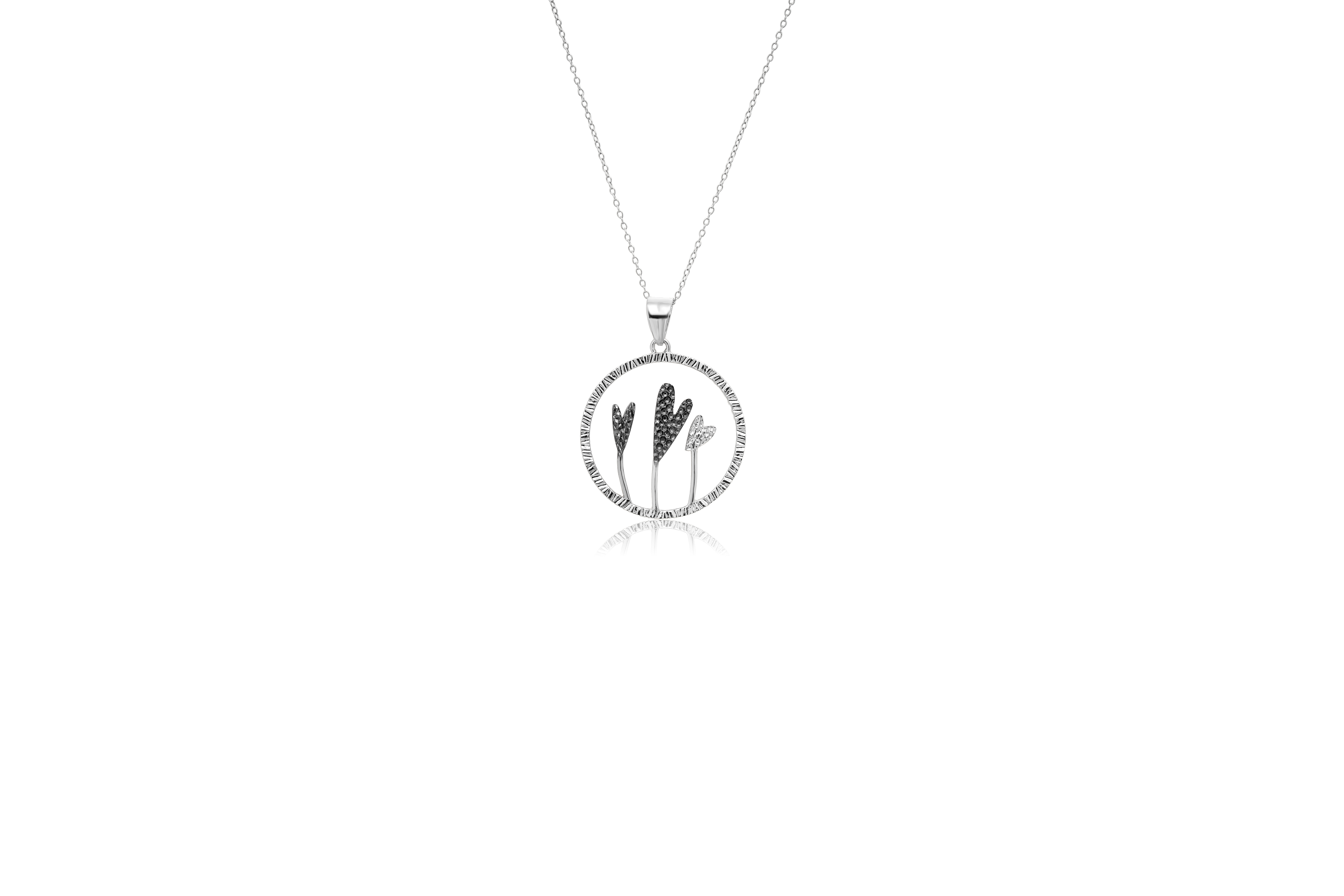 TRIO HEARTS SILVER PENDANT