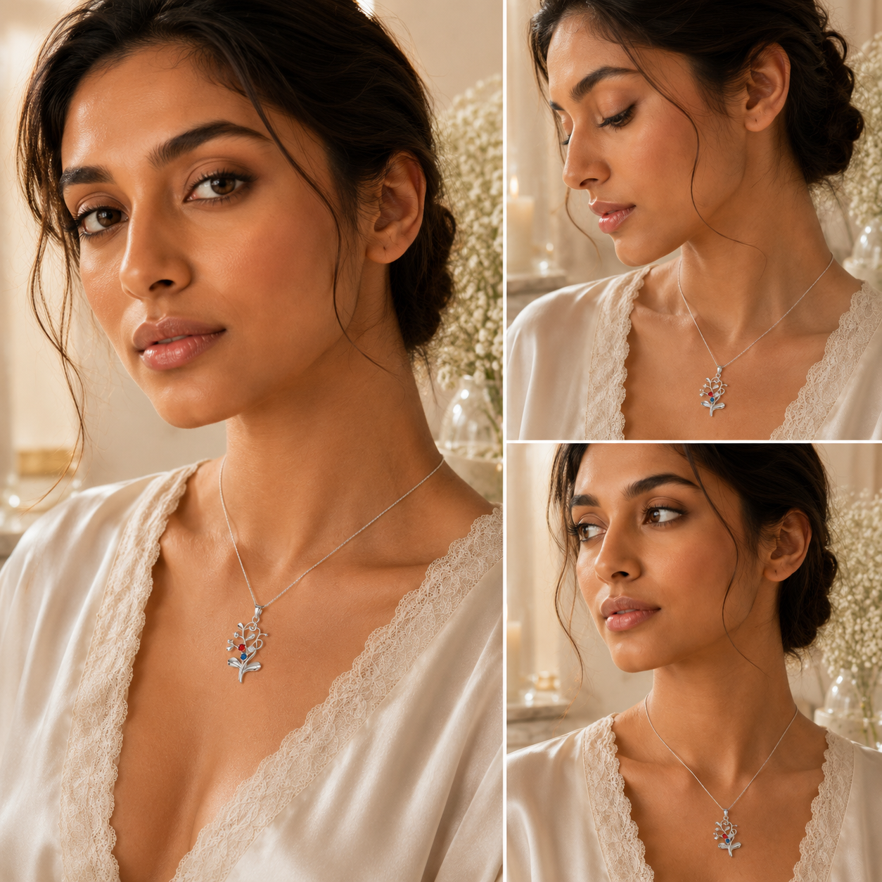 MYSTIC FLORA SILVER PENDANT
