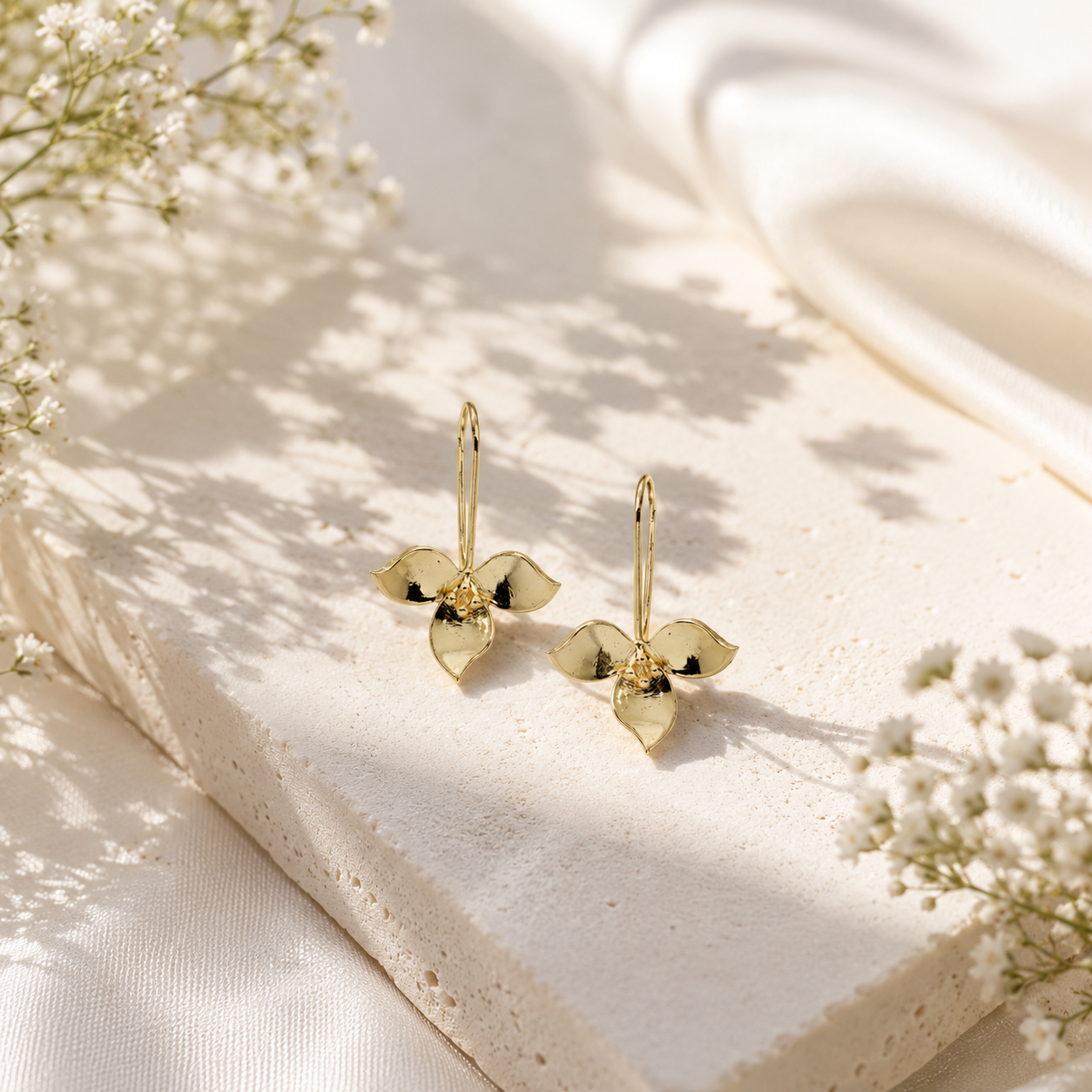 Blooming floral silver earrings – handcrafted silver EARRINGS