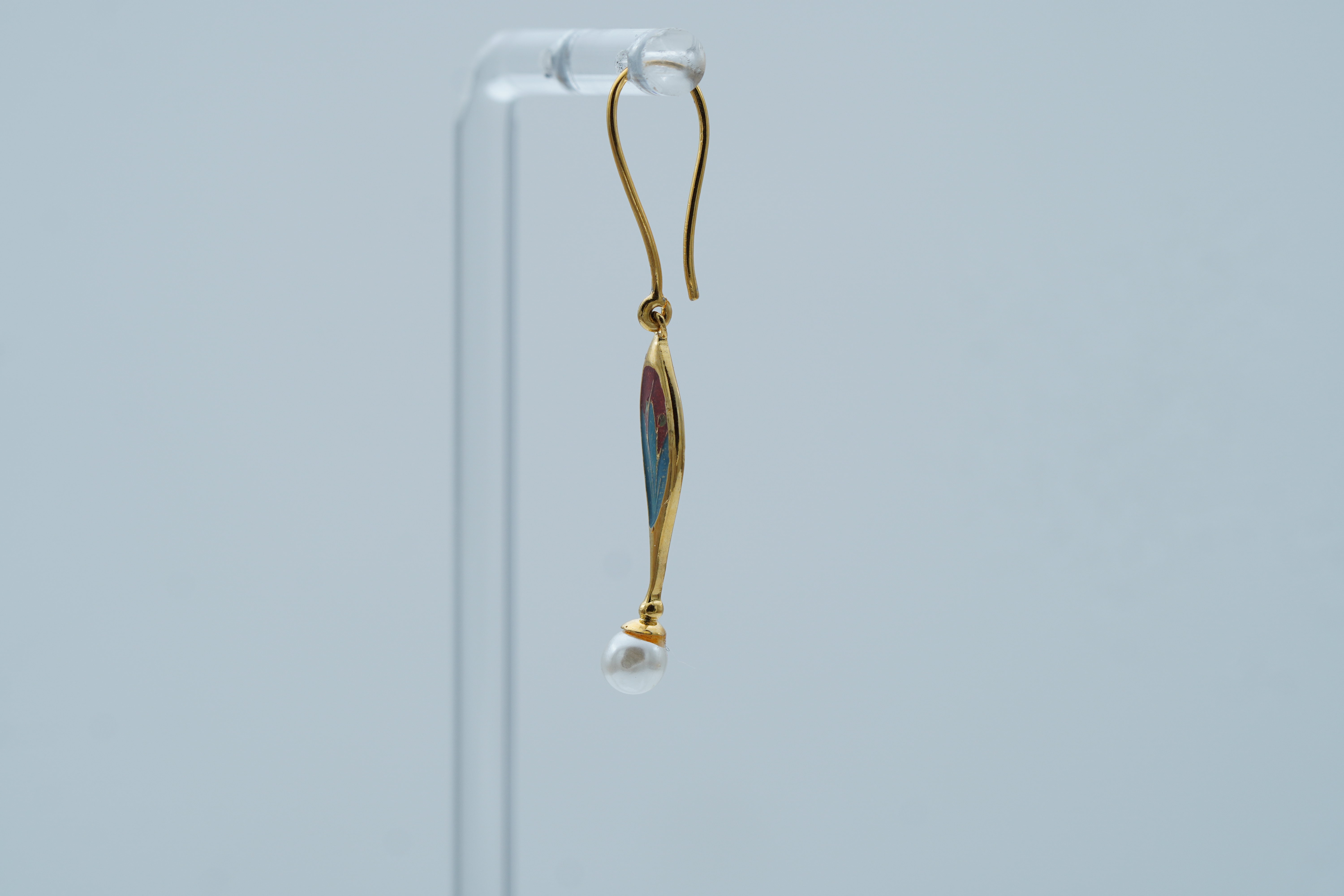 ENAMEL ECHO SILVER EARRINGS